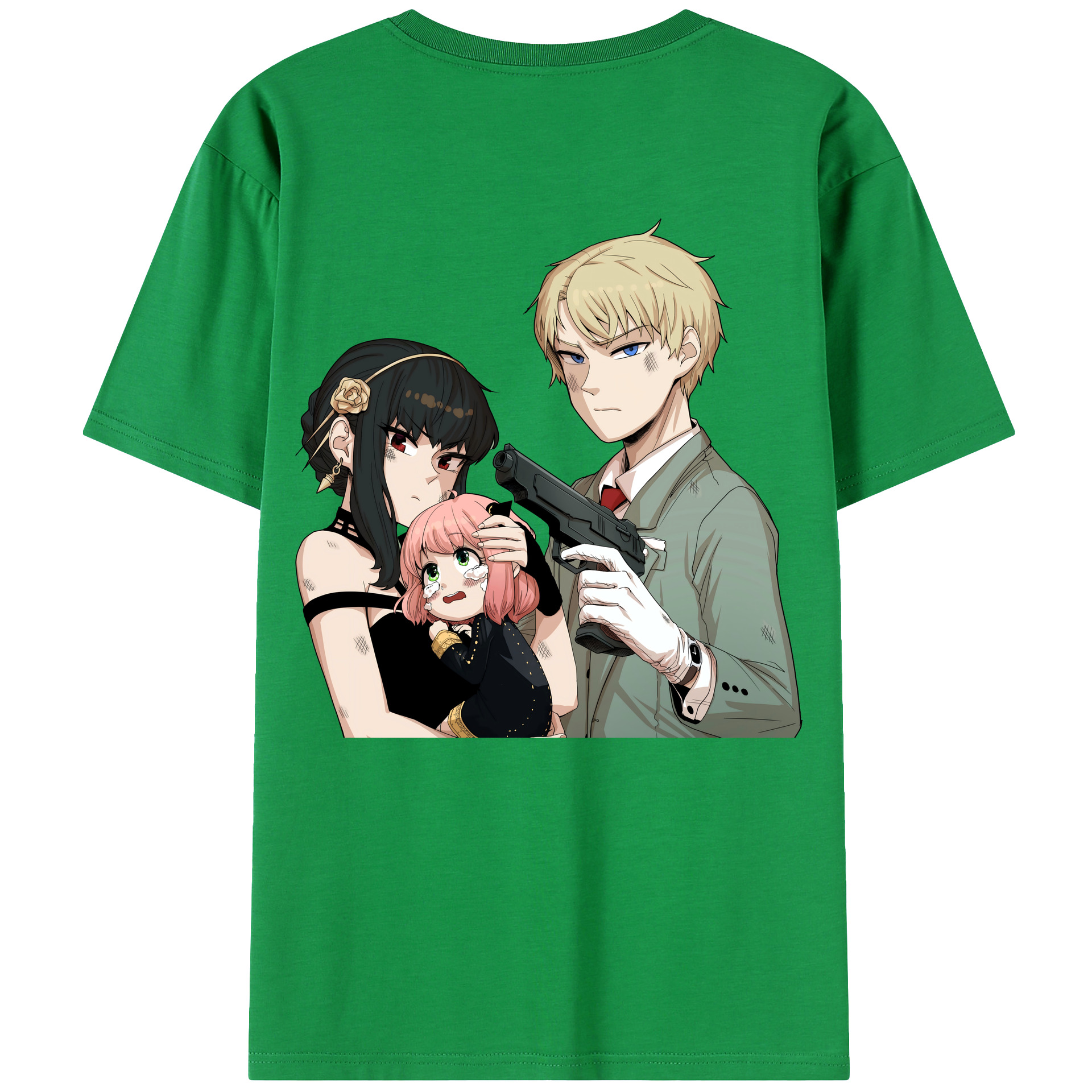 （画像用） SPY×FAMILY间谍家家酒 綿100％ メンズ半袖Tシャツ（バックプリント） 通気性