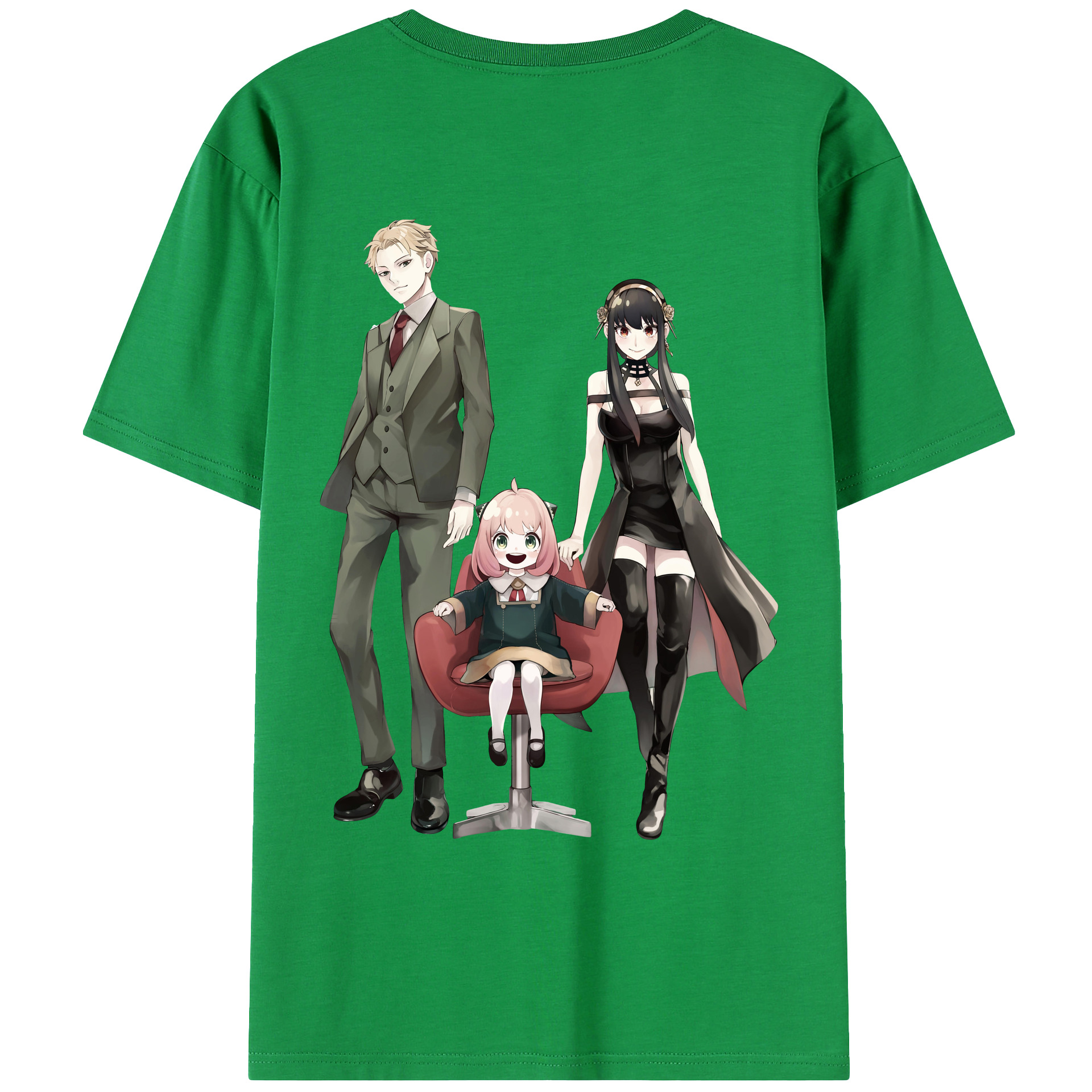 （画像用） SPY×FAMILY间谍家家酒 綿100％ メンズ半袖Tシャツ（バックプリント） 通気性