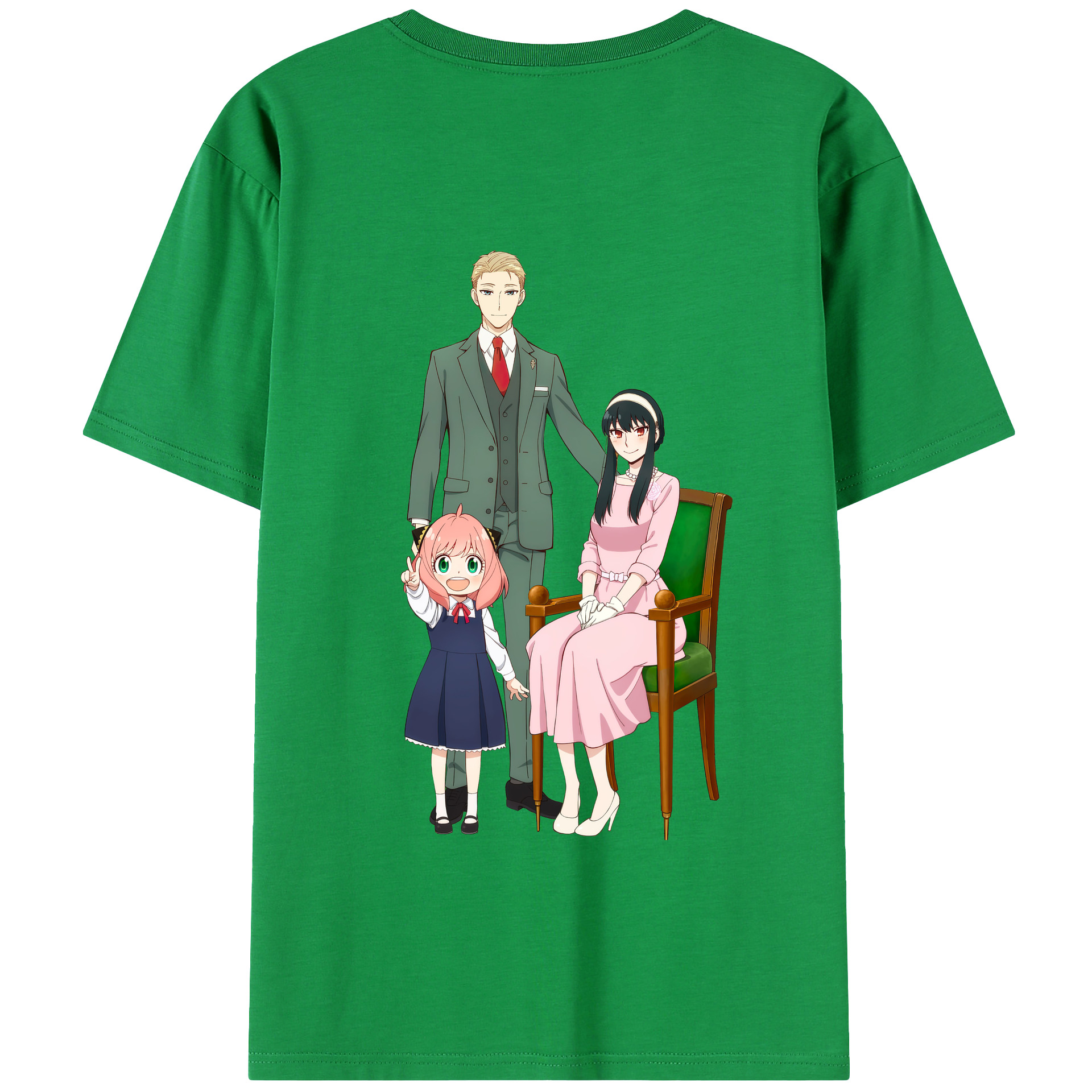 （画像用） SPY×FAMILY间谍家家酒 綿100％ メンズ半袖Tシャツ（バックプリント） 通気性