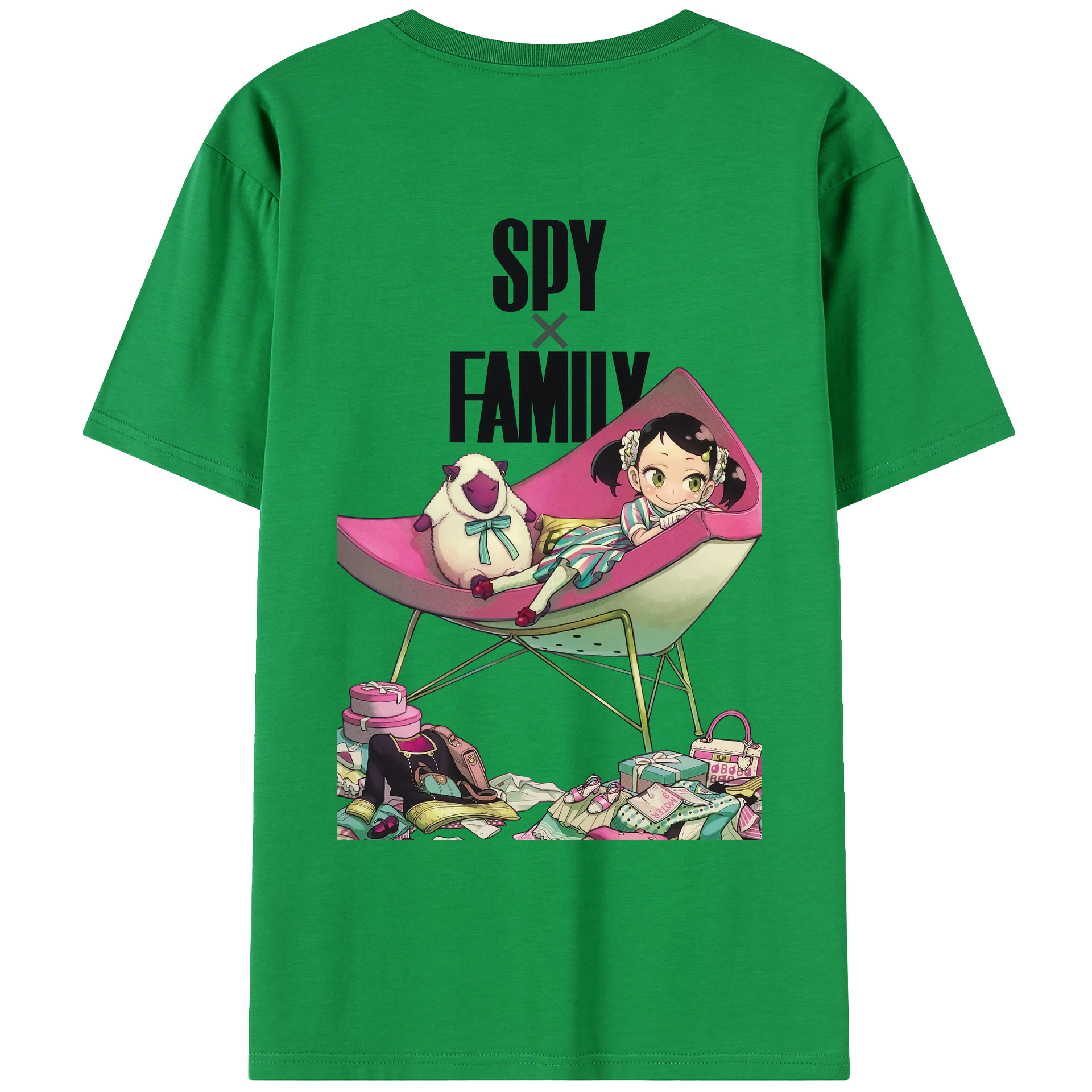 （画像用） SPY×FAMILY间谍家家酒 綿100％ メンズ半袖Tシャツ（バックプリント） 通気性