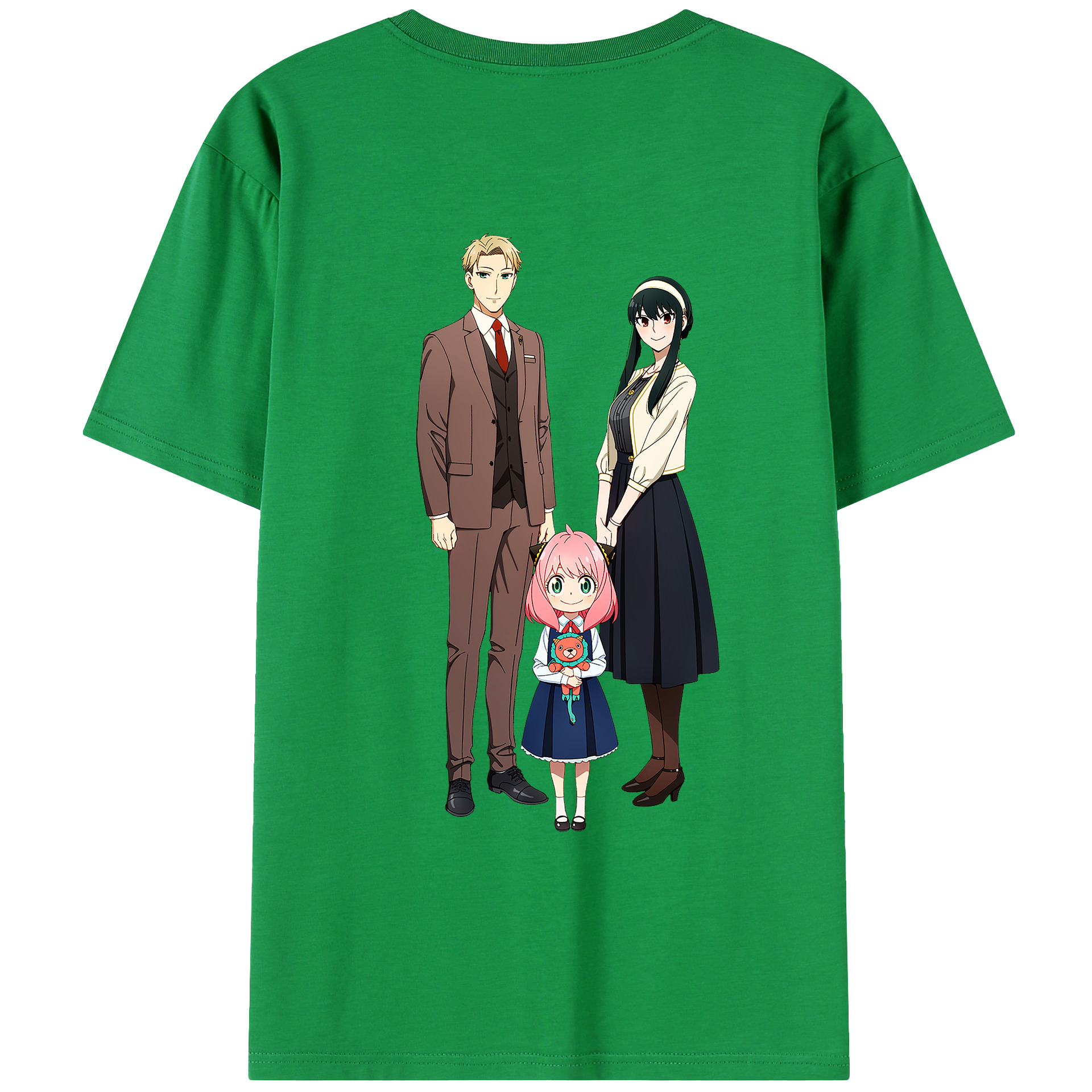 （画像用） SPY×FAMILY间谍家家酒 綿100％ メンズ半袖Tシャツ（バックプリント） 通気性
