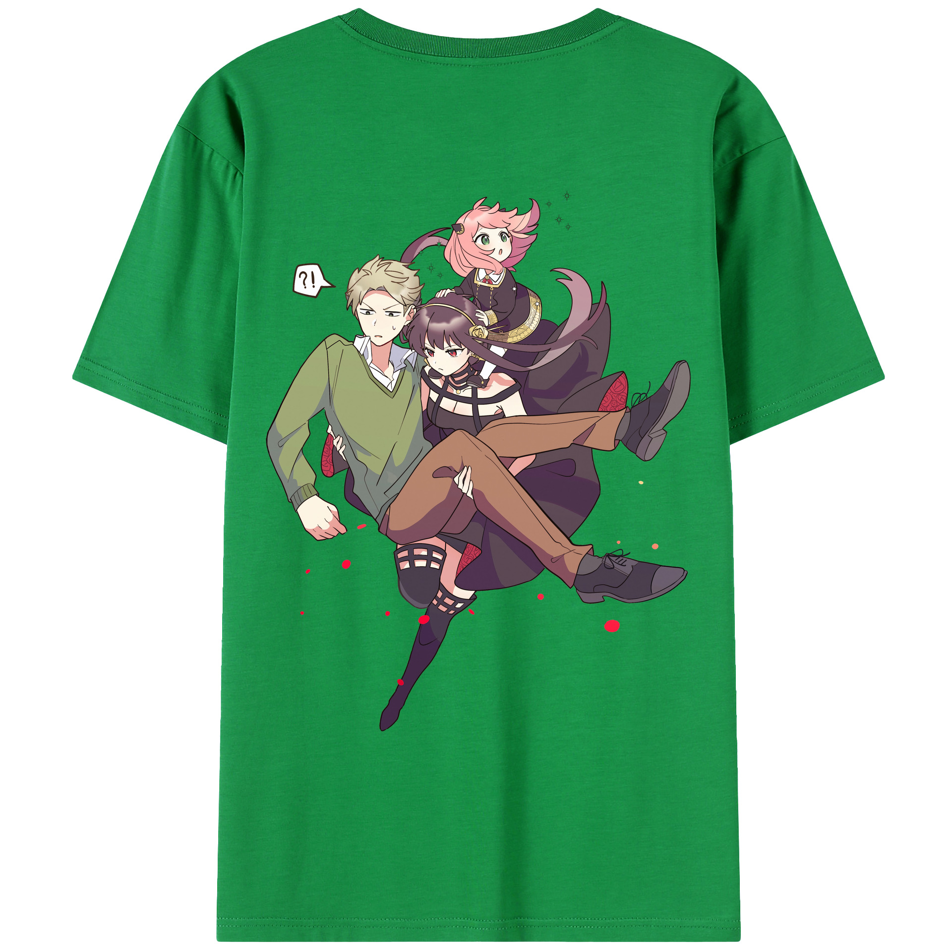（画像用） SPY×FAMILY间谍家家酒 綿100％ メンズ半袖Tシャツ（バックプリント） 通気性