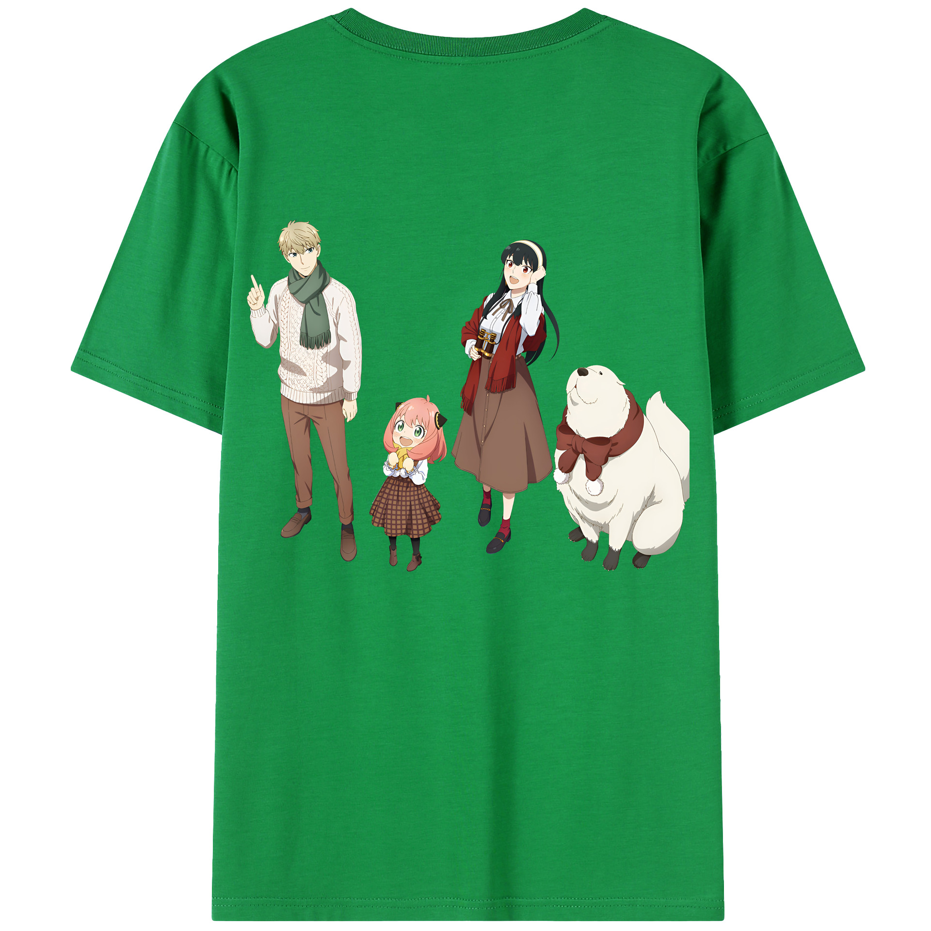 （画像用） SPY×FAMILY间谍家家酒 綿100％ メンズ半袖Tシャツ（バックプリント） 通気性