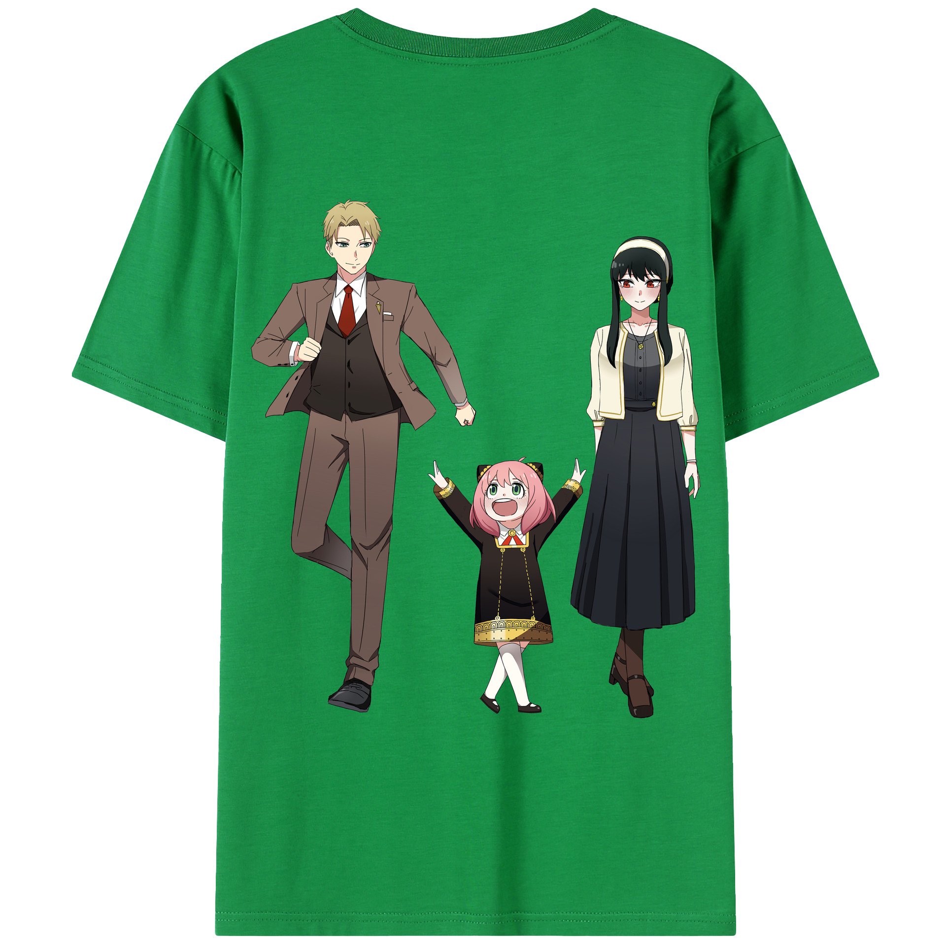 （画像用） SPY×FAMILY间谍家家酒 綿100％ メンズ半袖Tシャツ（バックプリント） 通気性