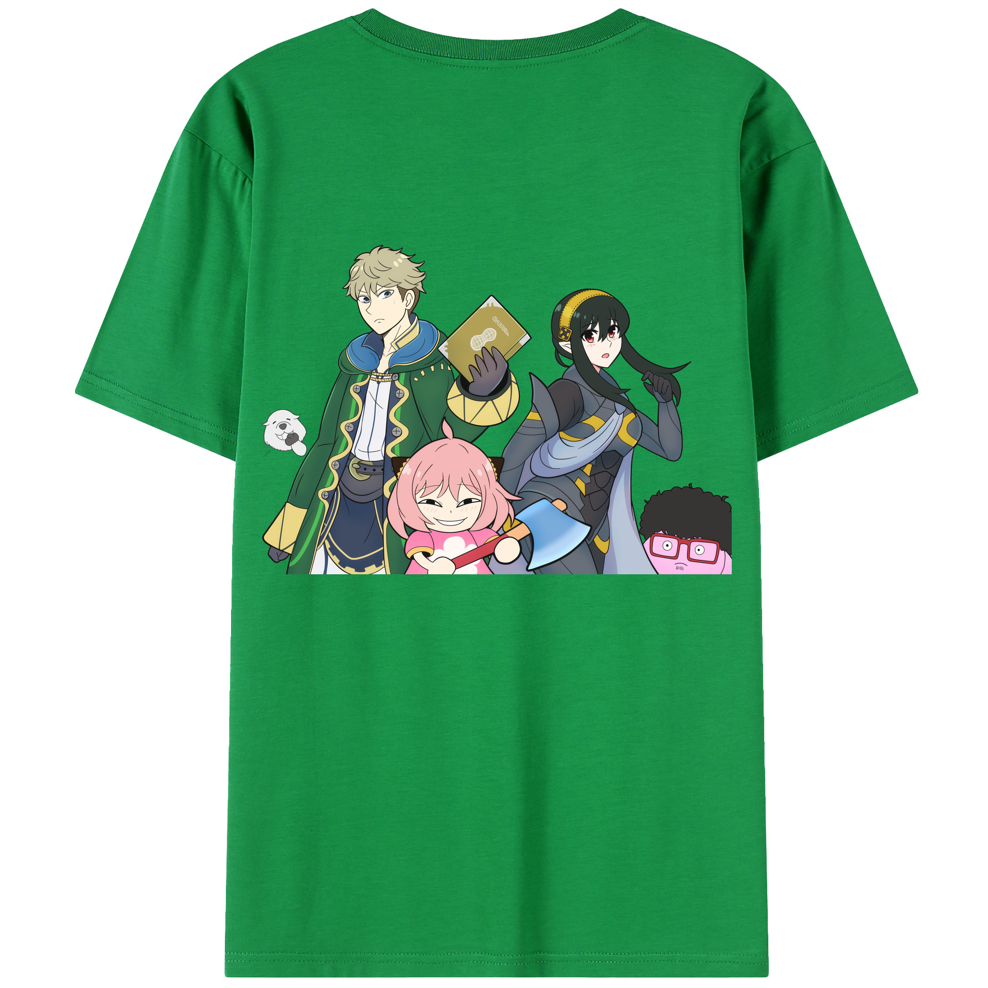 （画像用） SPY×FAMILY间谍家家酒 綿100％ メンズ半袖Tシャツ（バックプリント） 通気性
