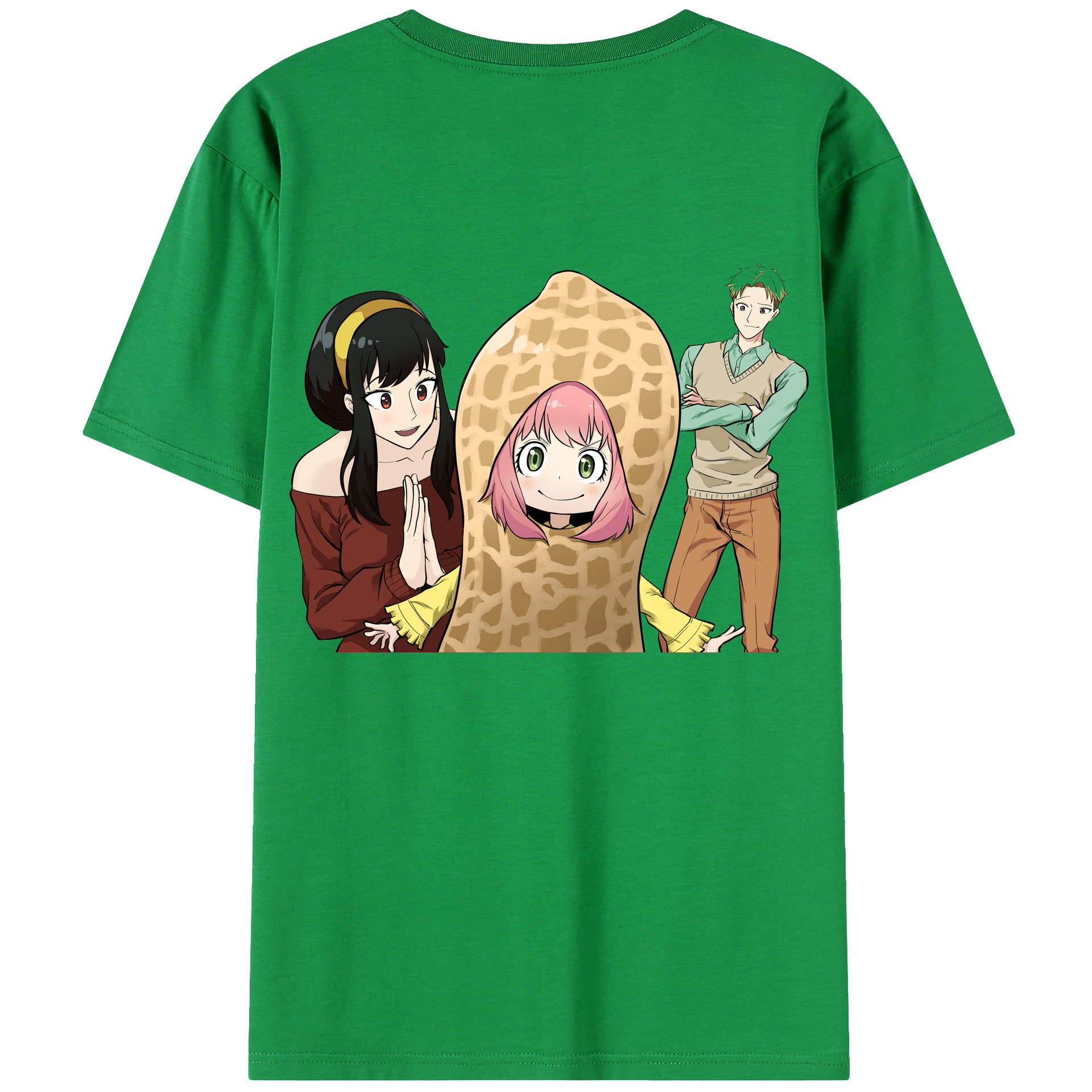 （画像用） SPY×FAMILY间谍家家酒 綿100％ メンズ半袖Tシャツ（バックプリント） 通気性
