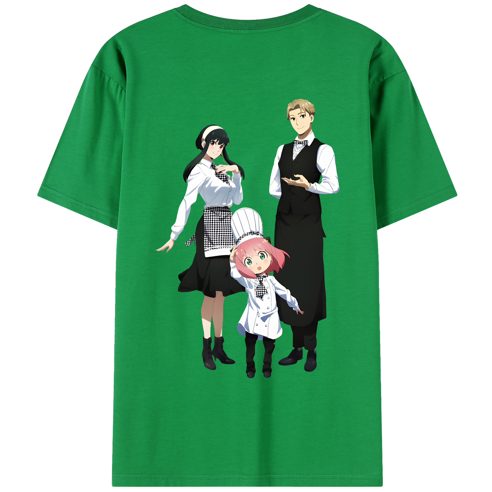 （画像用） SPY×FAMILY间谍家家酒 綿100％ メンズ半袖Tシャツ（バックプリント） 通気性