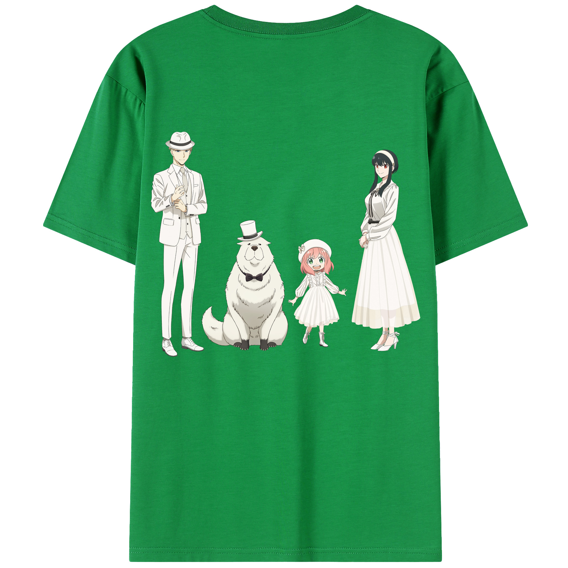 （画像用） SPY×FAMILY间谍家家酒 綿100％ メンズ半袖Tシャツ（バックプリント） 通気性