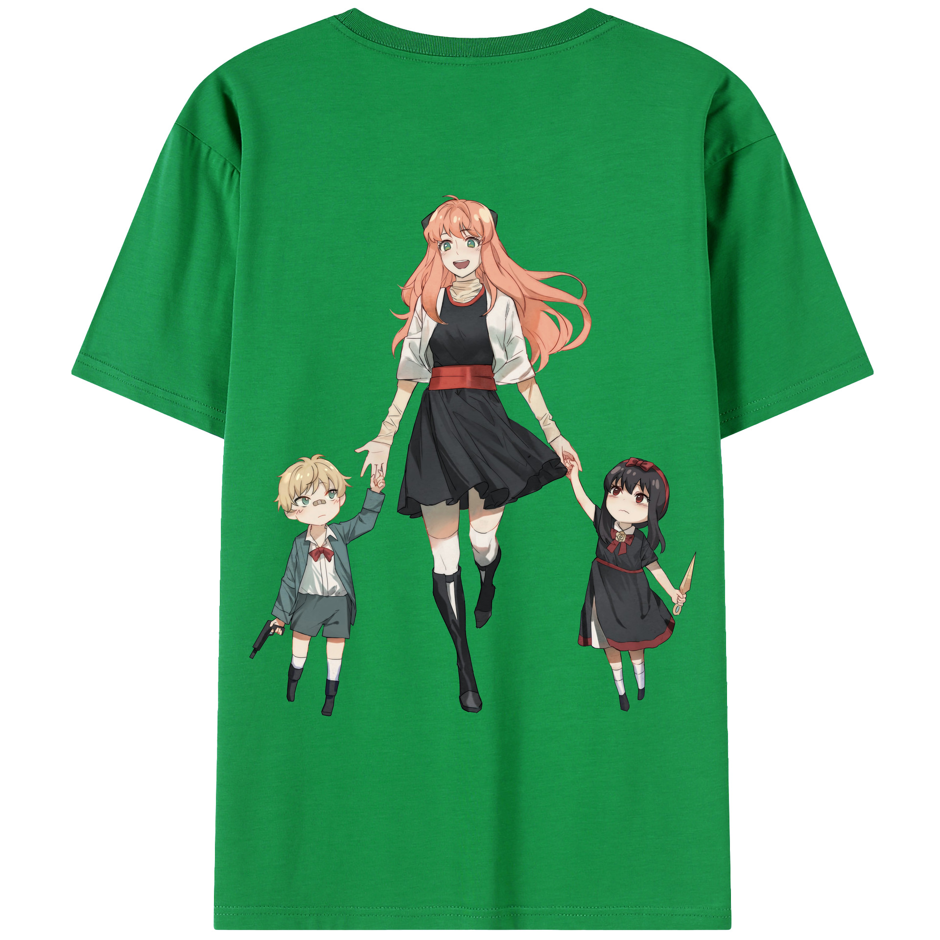 （画像用） SPY×FAMILY间谍家家酒 綿100％ メンズ半袖Tシャツ（バックプリント） 通気性