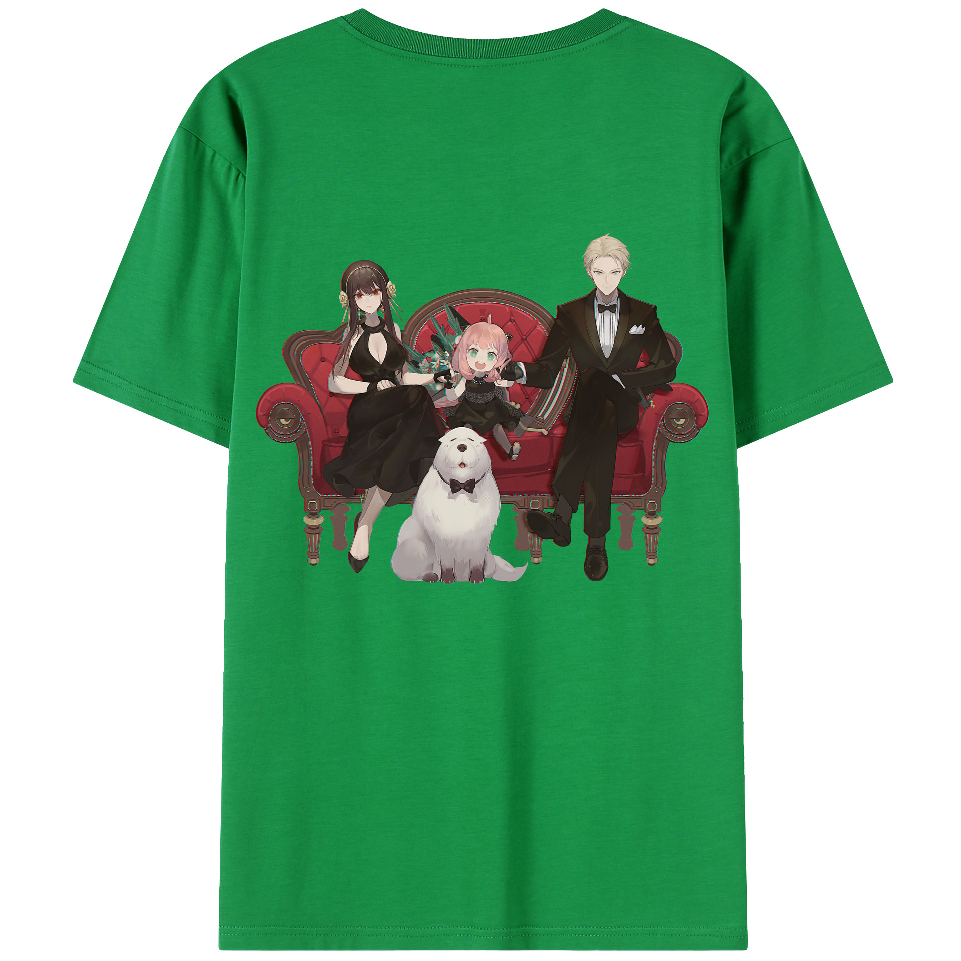 （画像用） SPY×FAMILY间谍家家酒 綿100％ メンズ半袖Tシャツ（バックプリント） 通気性