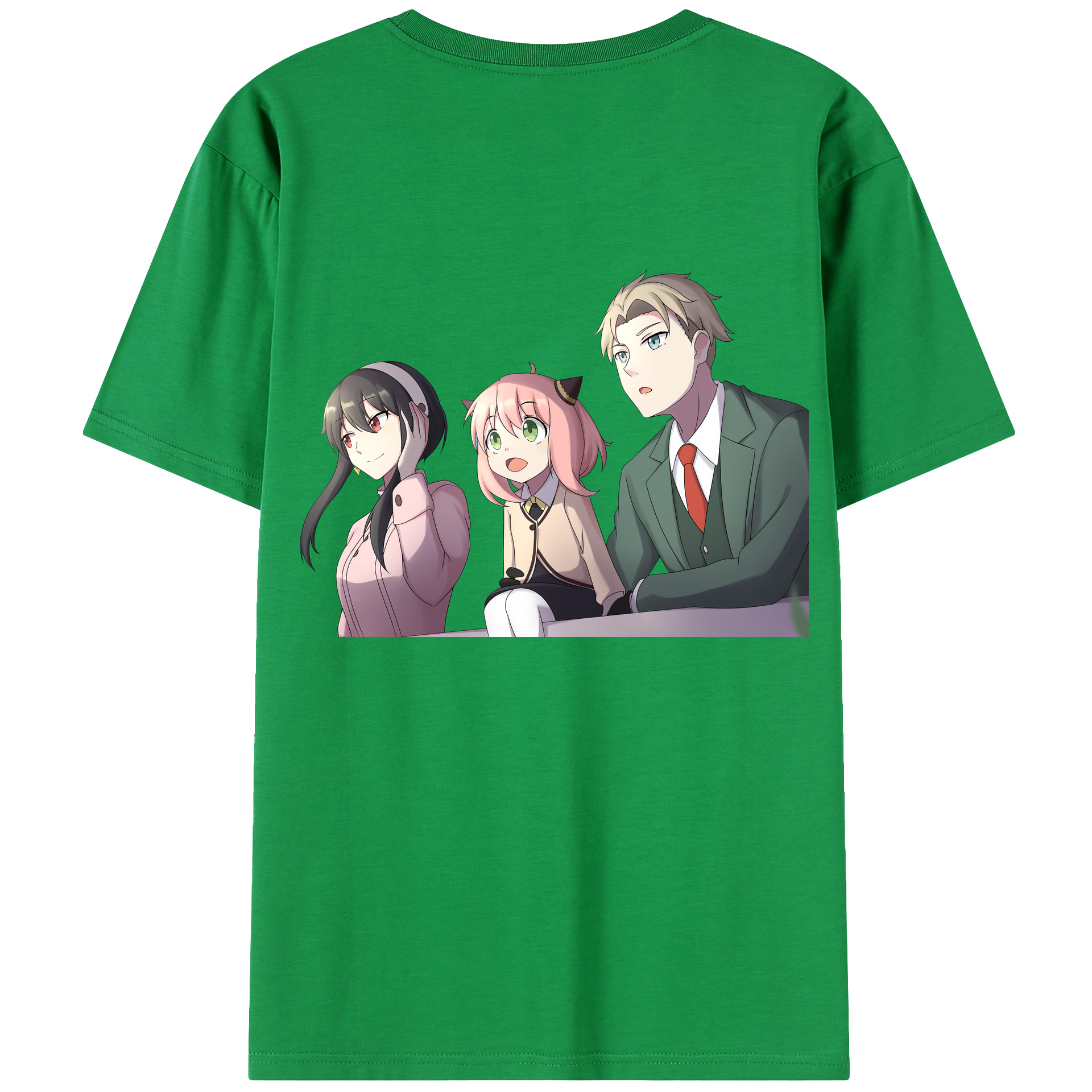 （画像用） SPY×FAMILY间谍家家酒 綿100％ メンズ半袖Tシャツ（バックプリント） 通気性