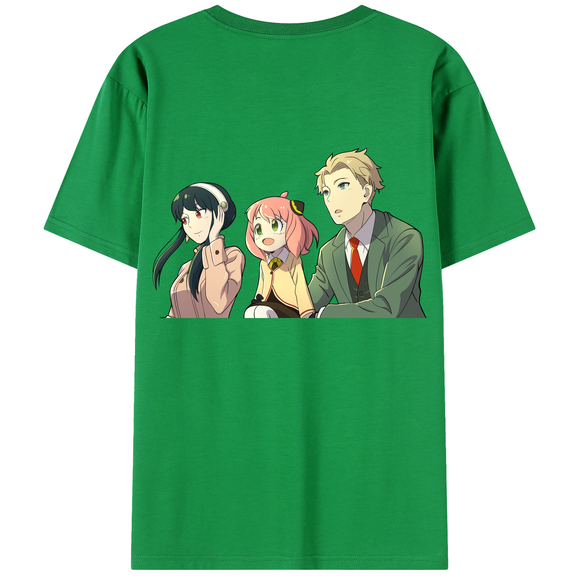 （画像用） SPY×FAMILY间谍家家酒 綿100％ メンズ半袖Tシャツ（バックプリント） 通気性