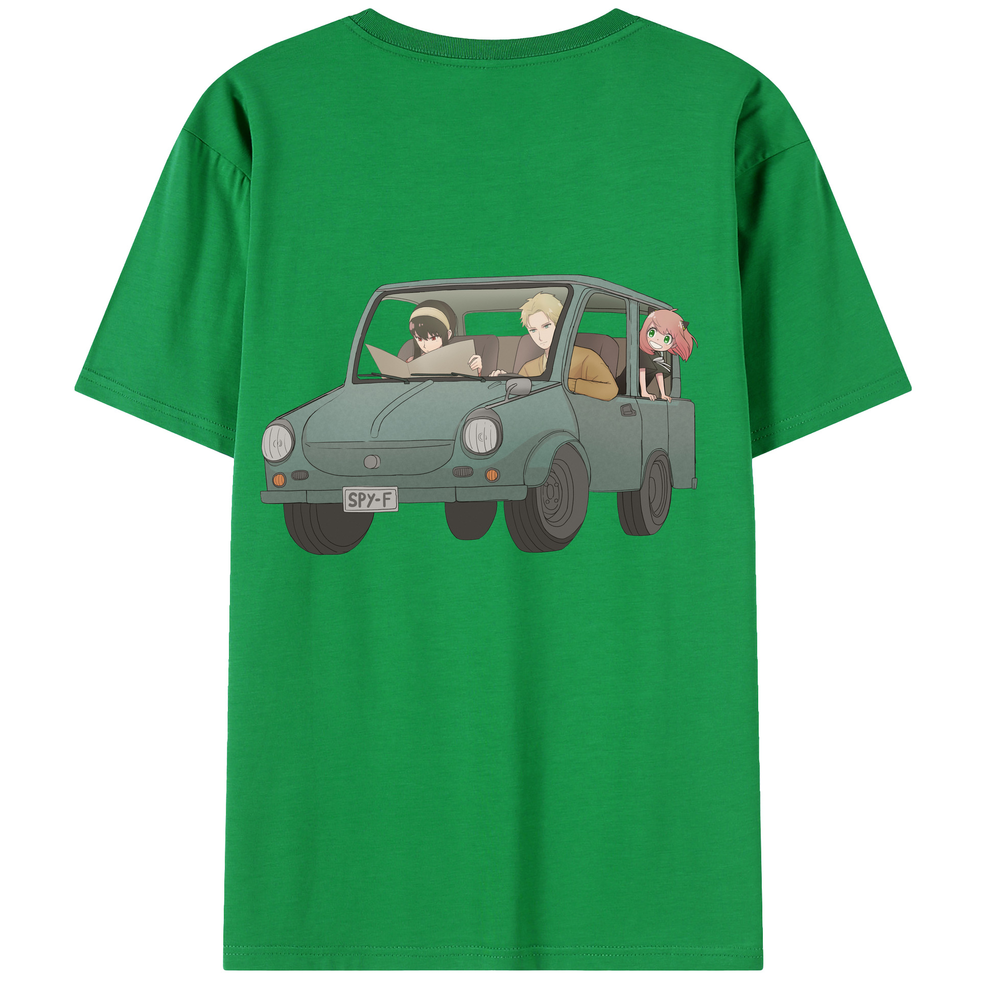 （画像用） SPY×FAMILY间谍家家酒 綿100％ メンズ半袖Tシャツ（バックプリント） 通気性