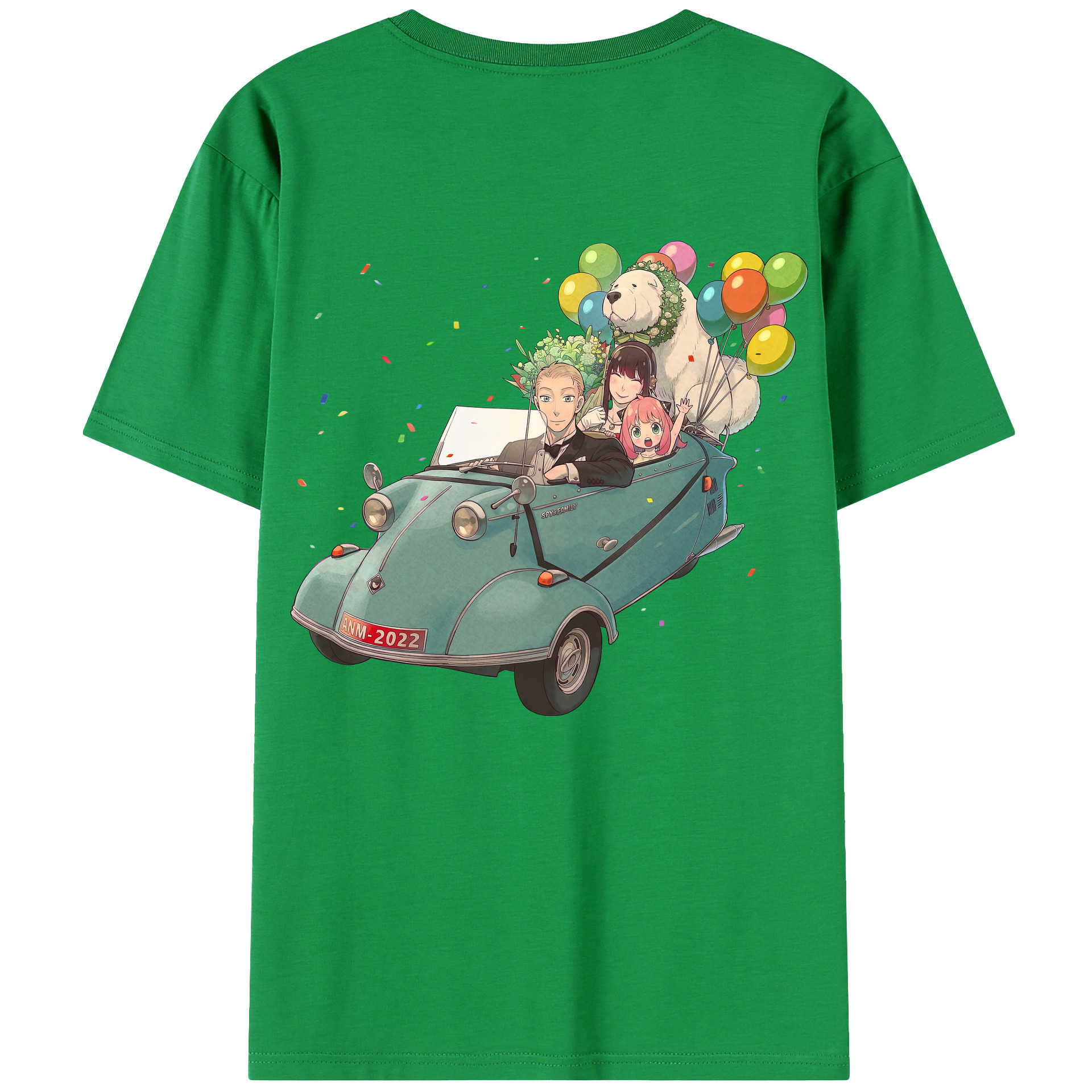 （画像用） SPY×FAMILY间谍家家酒 綿100％ メンズ半袖Tシャツ（バックプリント） 通気性