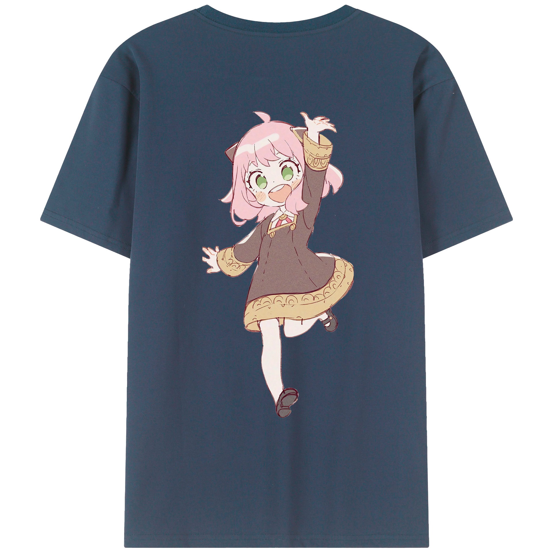 （画像用） SPY×FAMILY间谍家家酒 綿100％ メンズ半袖Tシャツ（バックプリント） 通気性