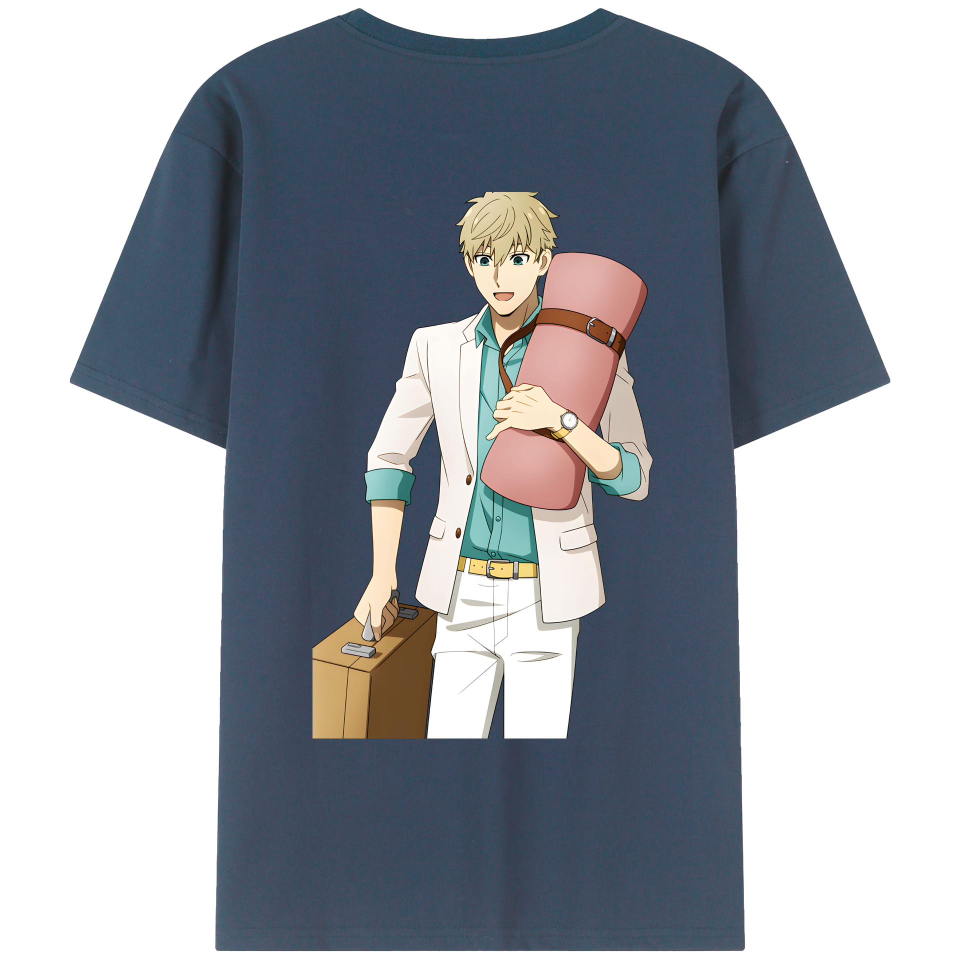 （画像用） SPY×FAMILY间谍家家酒 綿100％ メンズ半袖Tシャツ（バックプリント） 通気性