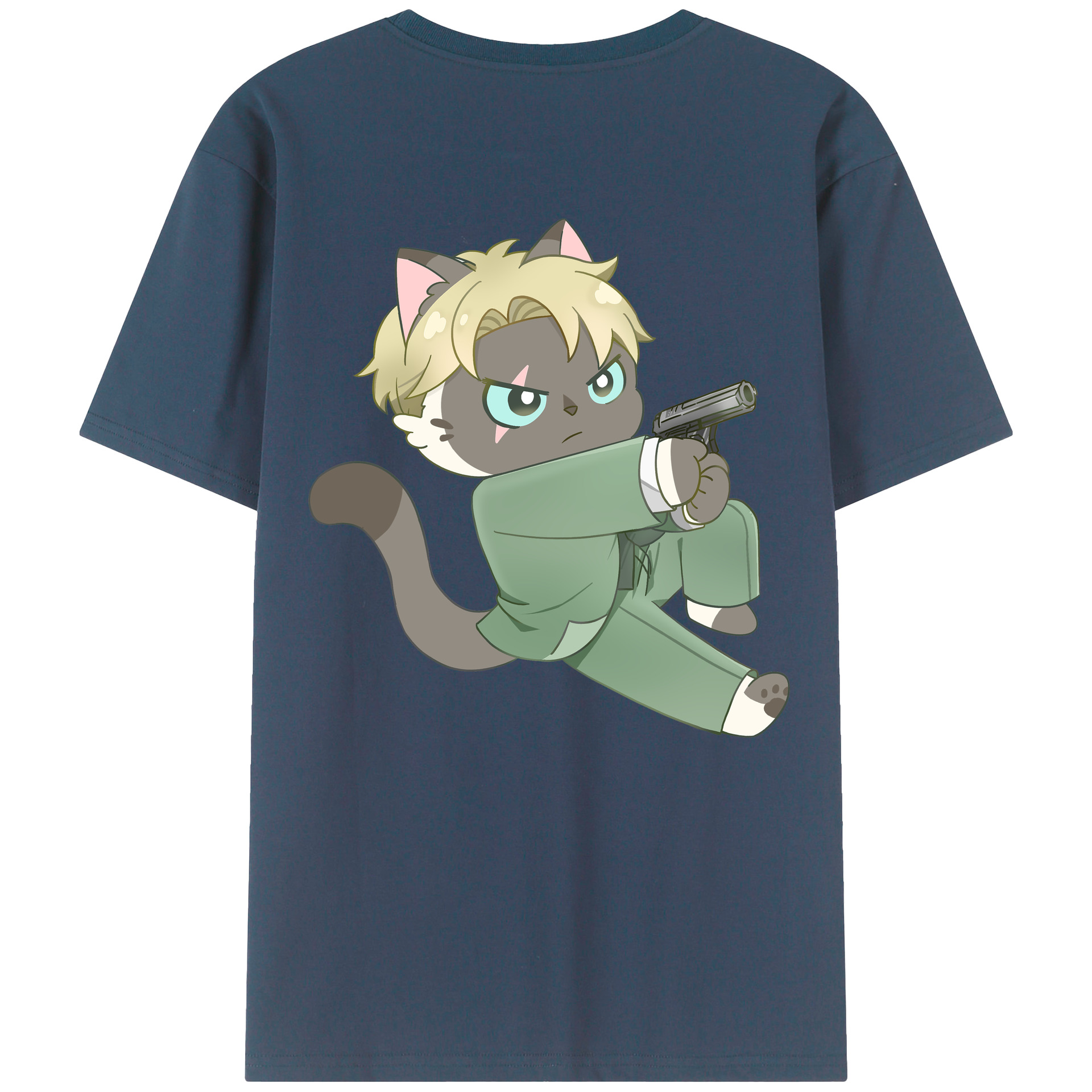 （画像用） SPY×FAMILY间谍家家酒 綿100％ メンズ半袖Tシャツ（バックプリント） 通気性