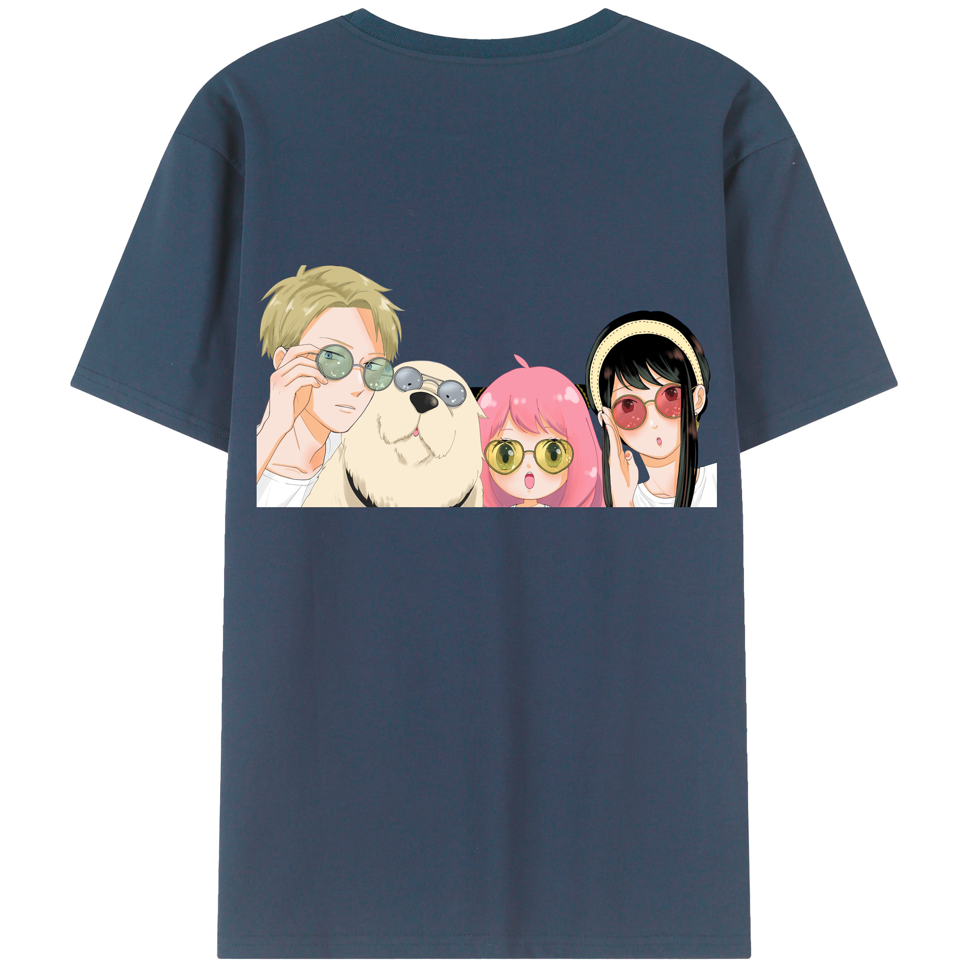 （画像用） SPY×FAMILY间谍家家酒 綿100％ メンズ半袖Tシャツ（バックプリント） 通気性