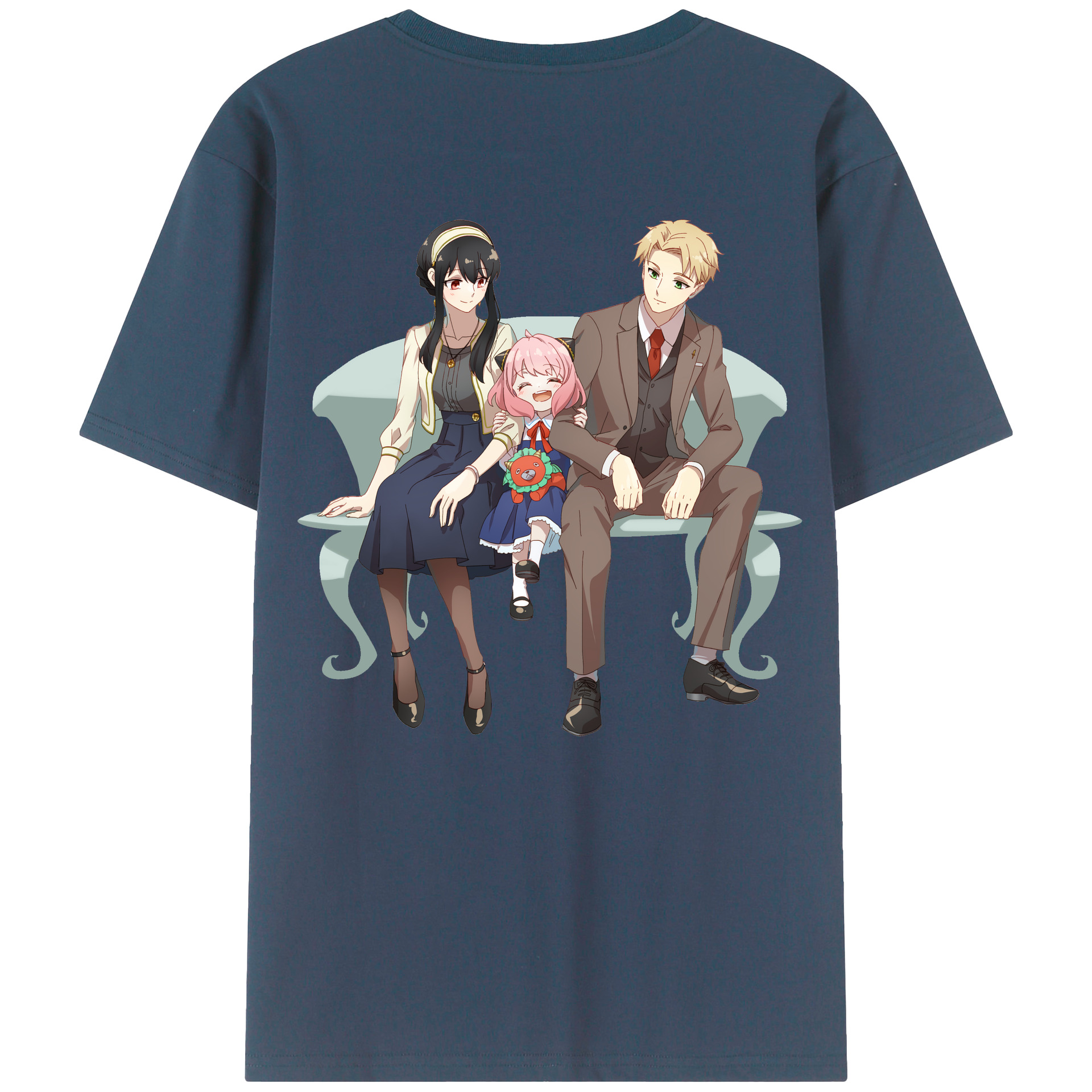 （画像用） SPY×FAMILY间谍家家酒 綿100％ メンズ半袖Tシャツ（バックプリント） 通気性