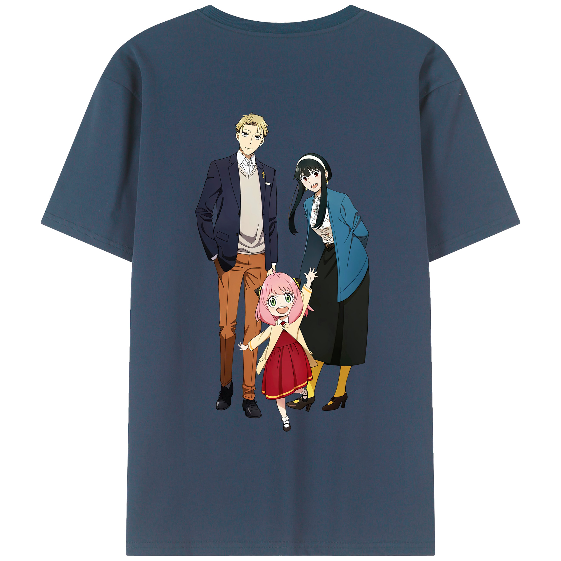 （画像用） SPY×FAMILY间谍家家酒 綿100％ メンズ半袖Tシャツ（バックプリント） 通気性