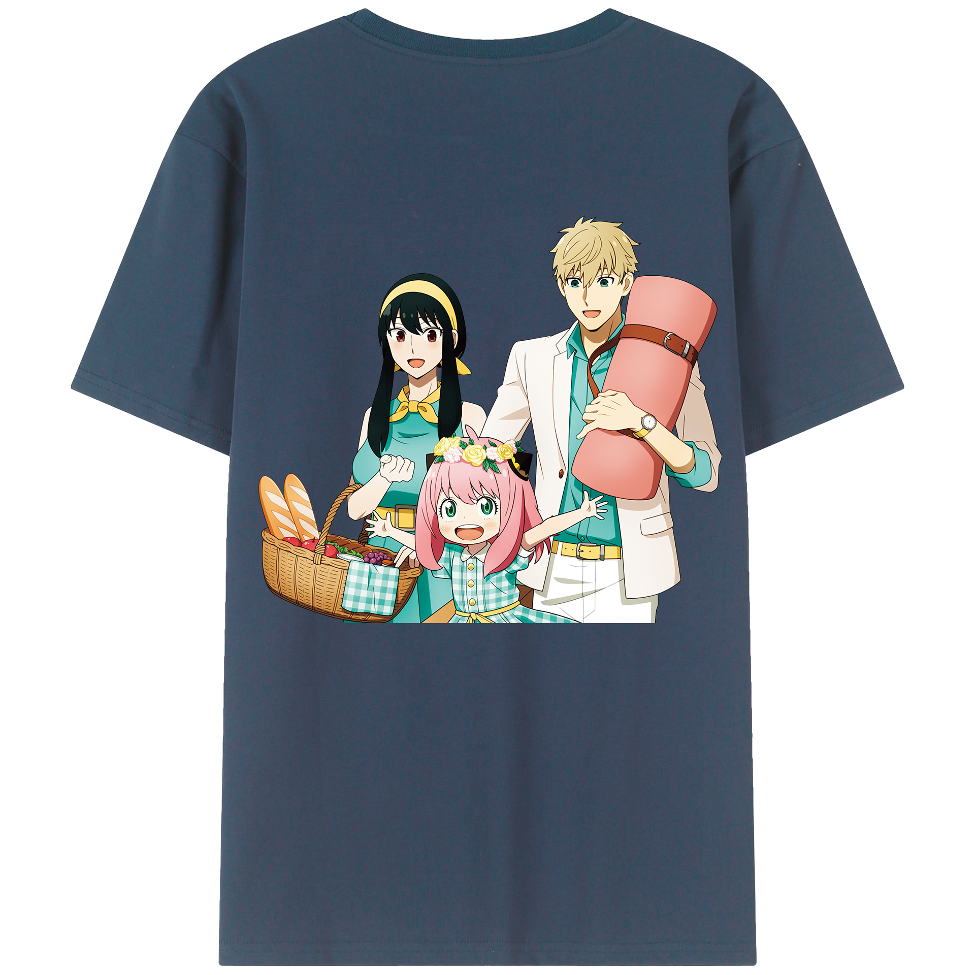 （画像用） SPY×FAMILY间谍家家酒 綿100％ メンズ半袖Tシャツ（バックプリント） 通気性