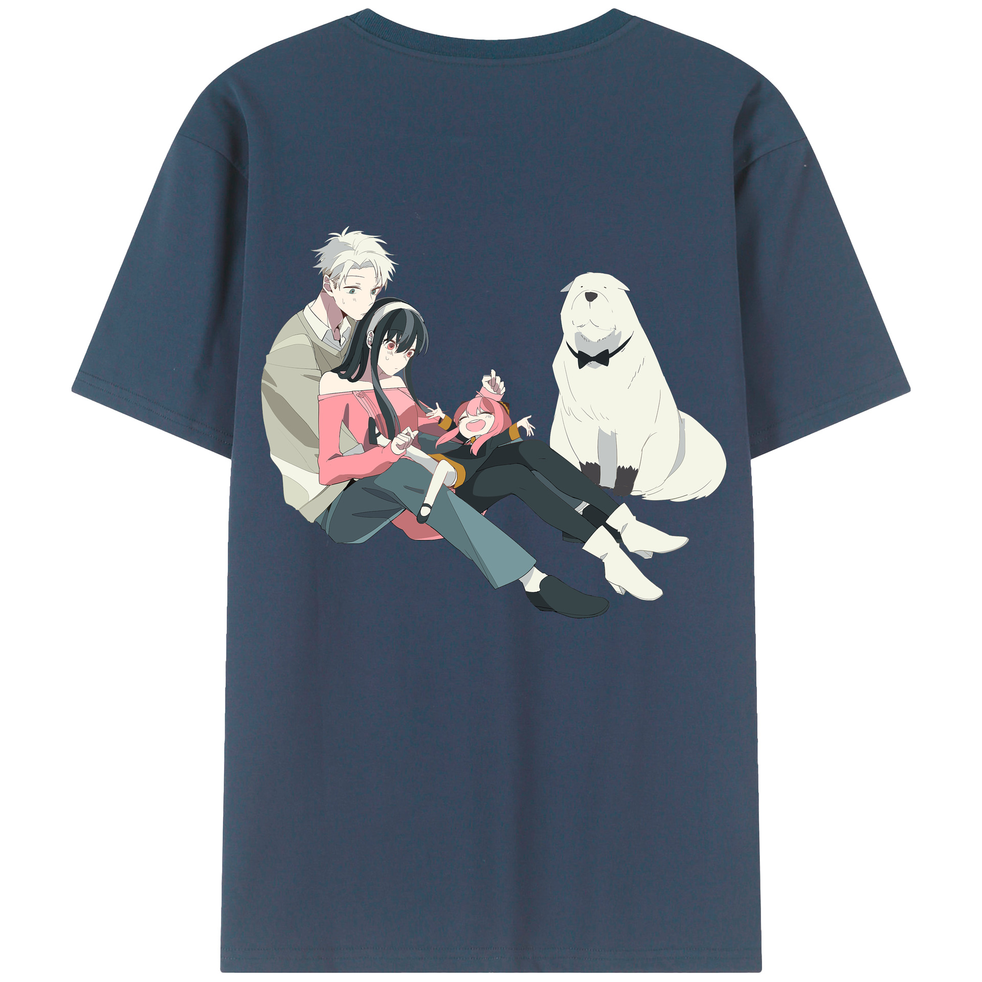 （画像用） SPY×FAMILY间谍家家酒 綿100％ メンズ半袖Tシャツ（バックプリント） 通気性