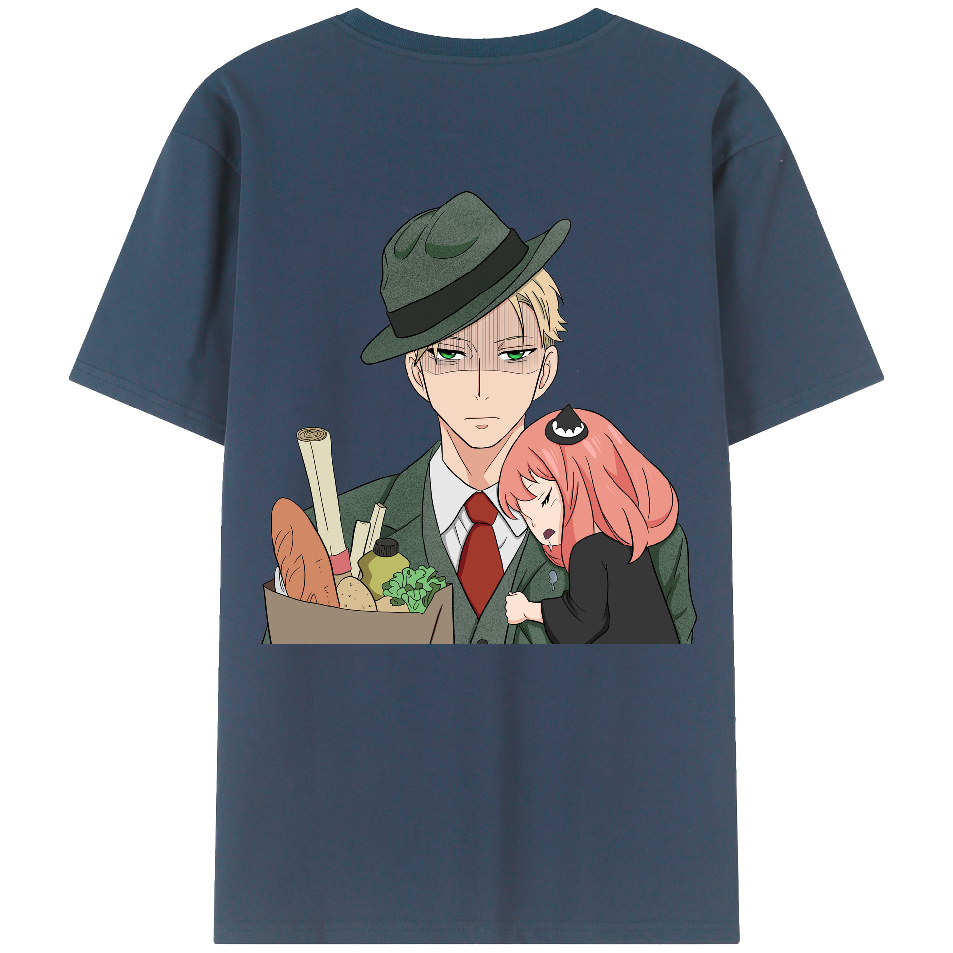 （画像用） SPY×FAMILY间谍家家酒 綿100％ メンズ半袖Tシャツ（バックプリント） 通気性