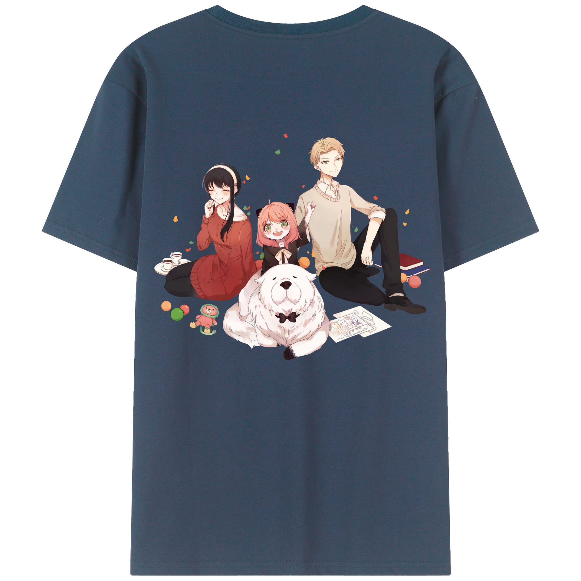（画像用） SPY×FAMILY间谍家家酒 綿100％ メンズ半袖Tシャツ（バックプリント） 通気性