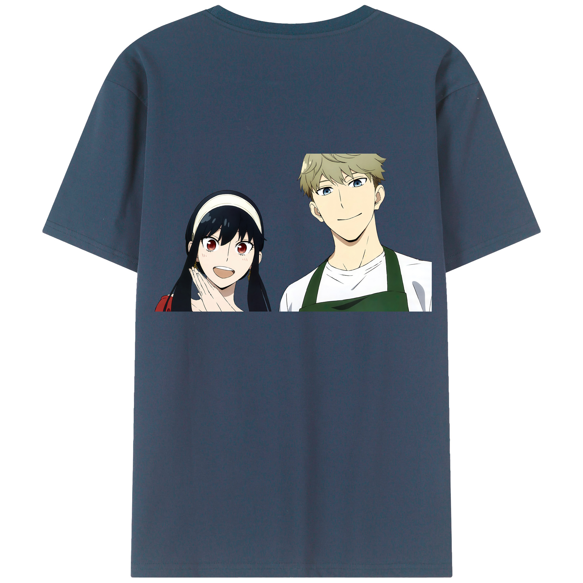 （画像用） SPY×FAMILY间谍家家酒 綿100％ メンズ半袖Tシャツ（バックプリント） 通気性