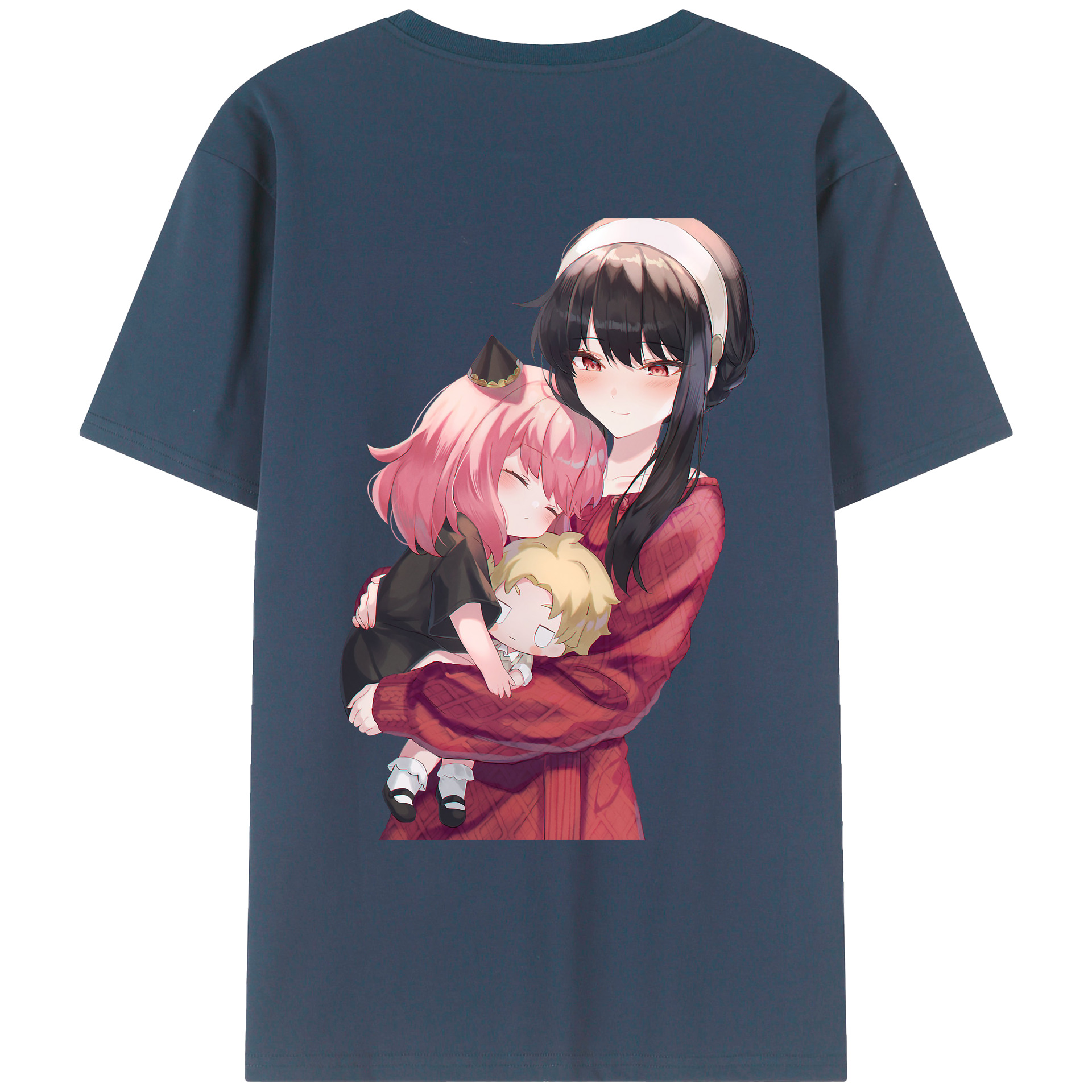 （画像用） SPY×FAMILY间谍家家酒 綿100％ メンズ半袖Tシャツ（バックプリント） 通気性