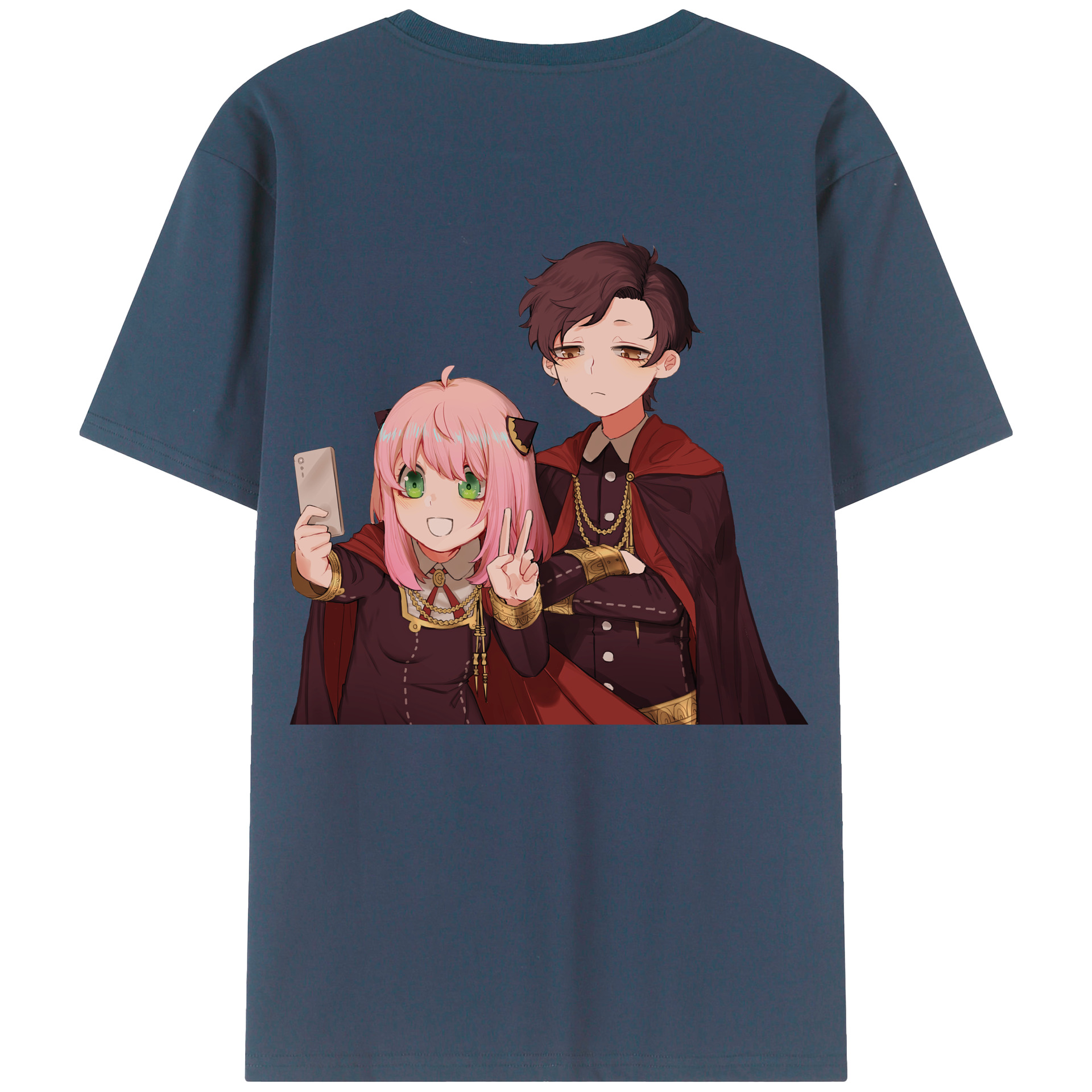 （画像用） SPY×FAMILY间谍家家酒 綿100％ メンズ半袖Tシャツ（バックプリント） 通気性