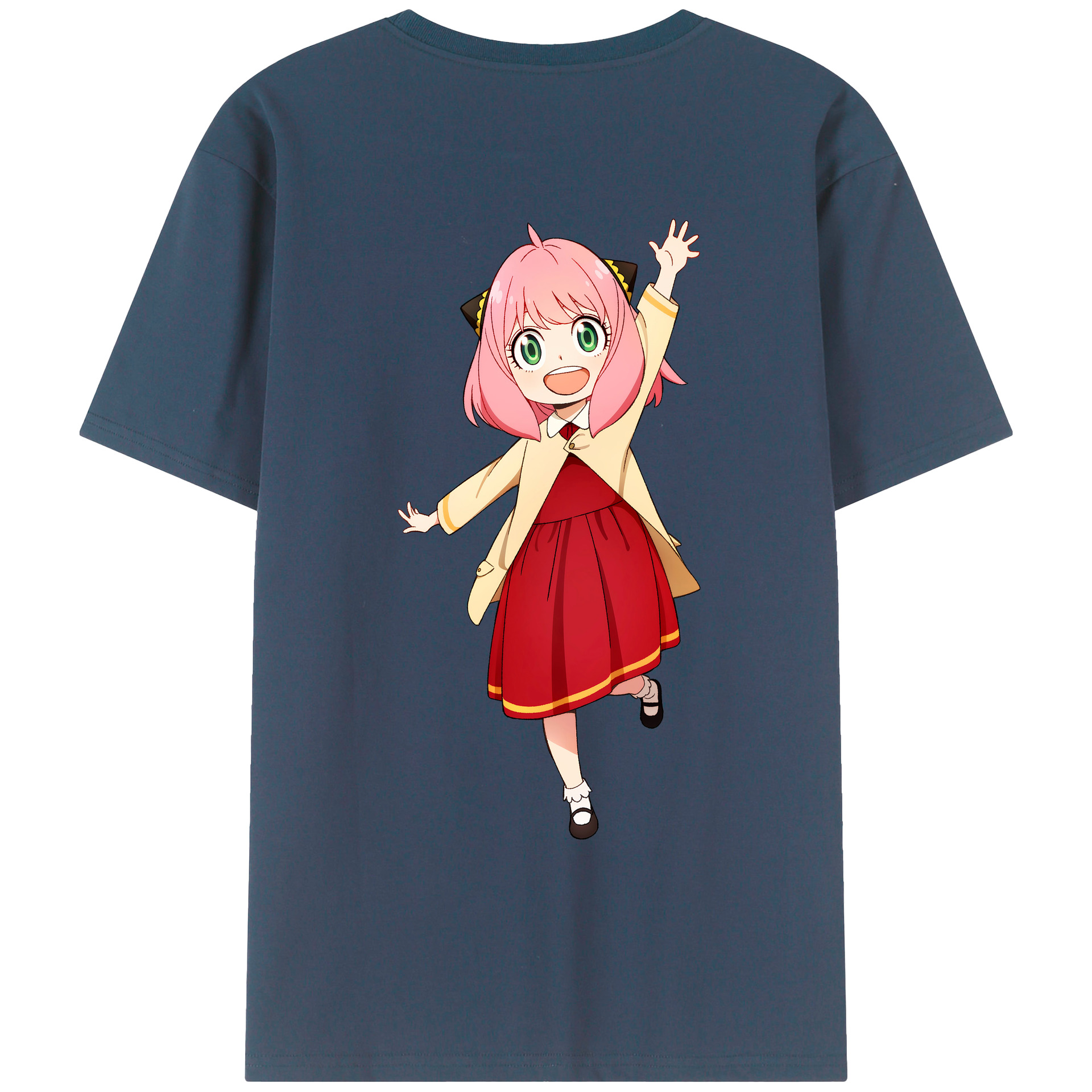 （画像用） SPY×FAMILY间谍家家酒 綿100％ メンズ半袖Tシャツ（バックプリント） 通気性