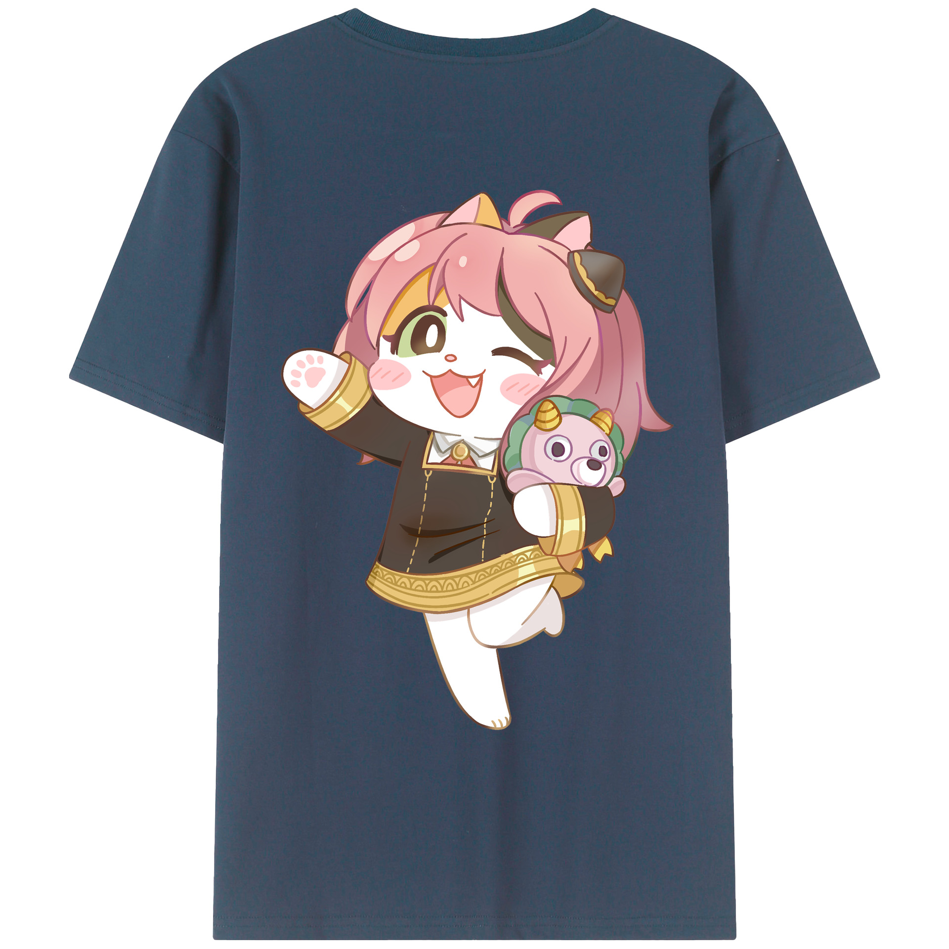 （画像用） SPY×FAMILY间谍家家酒 綿100％ メンズ半袖Tシャツ（バックプリント） 通気性
