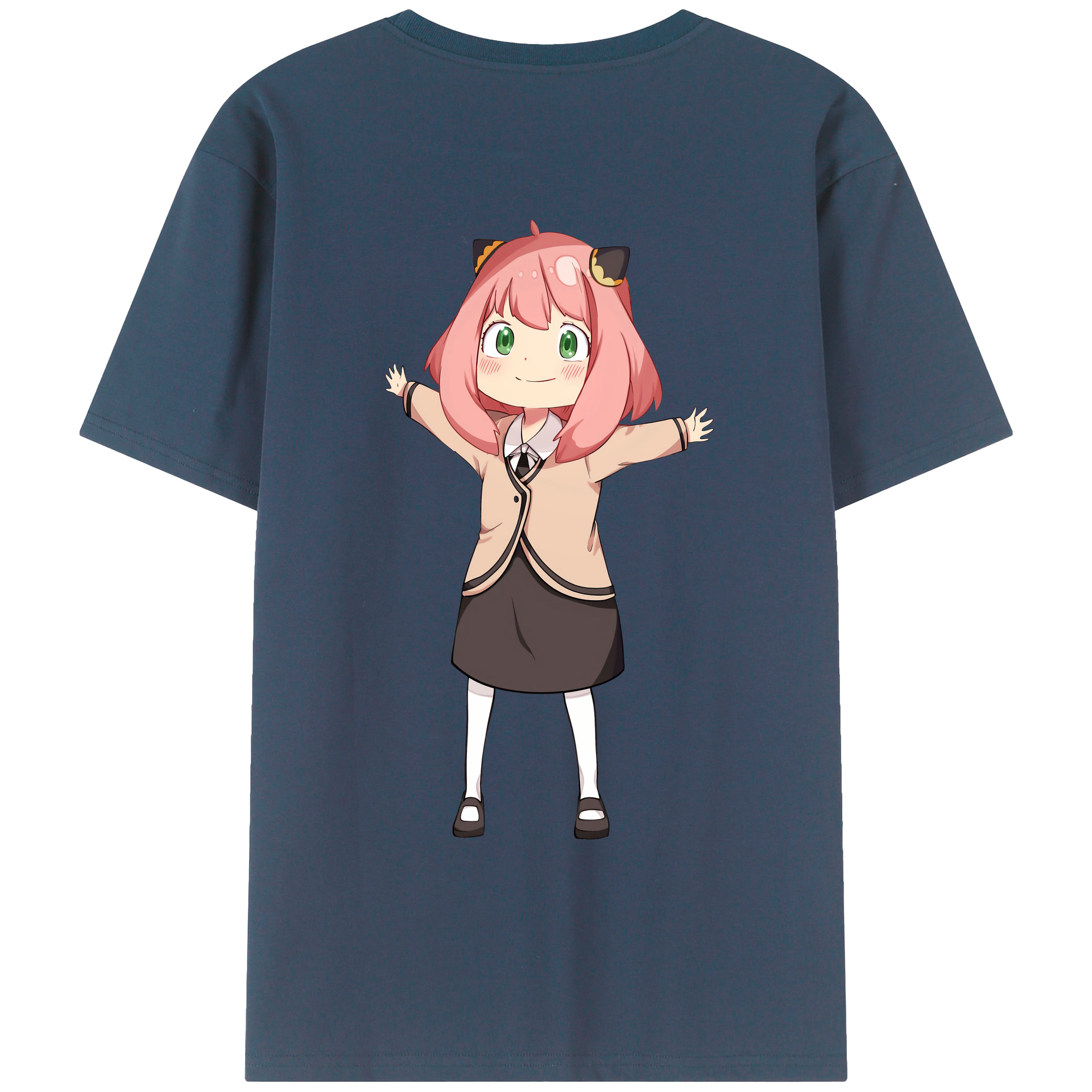 （画像用） SPY×FAMILY间谍家家酒 綿100％ メンズ半袖Tシャツ（バックプリント） 通気性