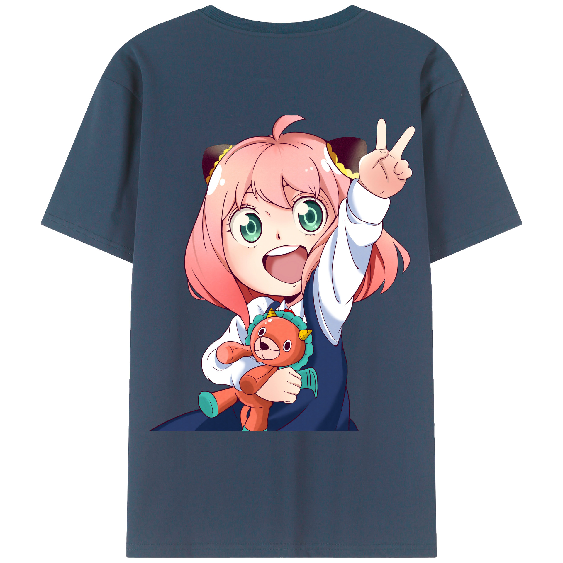 （画像用） SPY×FAMILY间谍家家酒 綿100％ メンズ半袖Tシャツ（バックプリント） 通気性