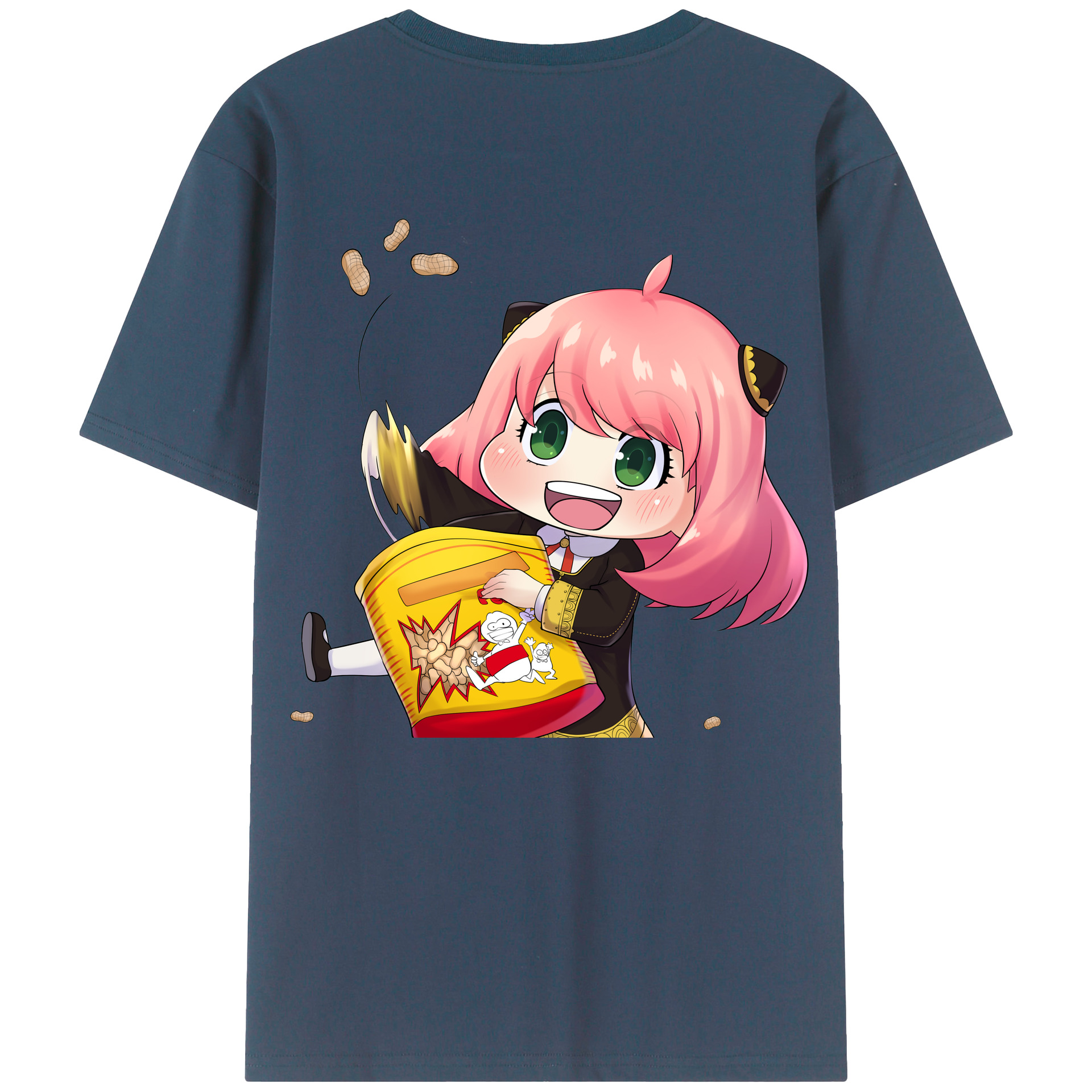 （画像用） SPY×FAMILY间谍家家酒 綿100％ メンズ半袖Tシャツ（バックプリント） 通気性