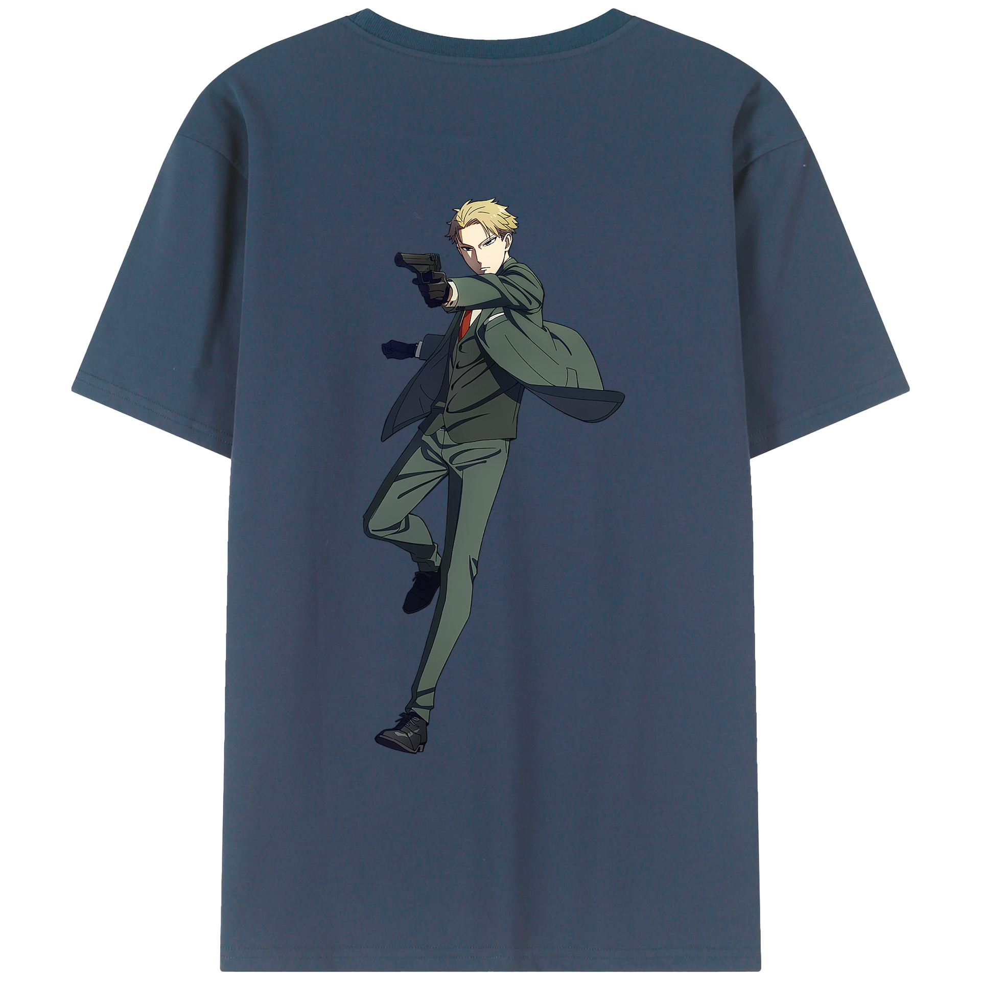（画像用） SPY×FAMILY间谍家家酒 綿100％ メンズ半袖Tシャツ（バックプリント） 通気性