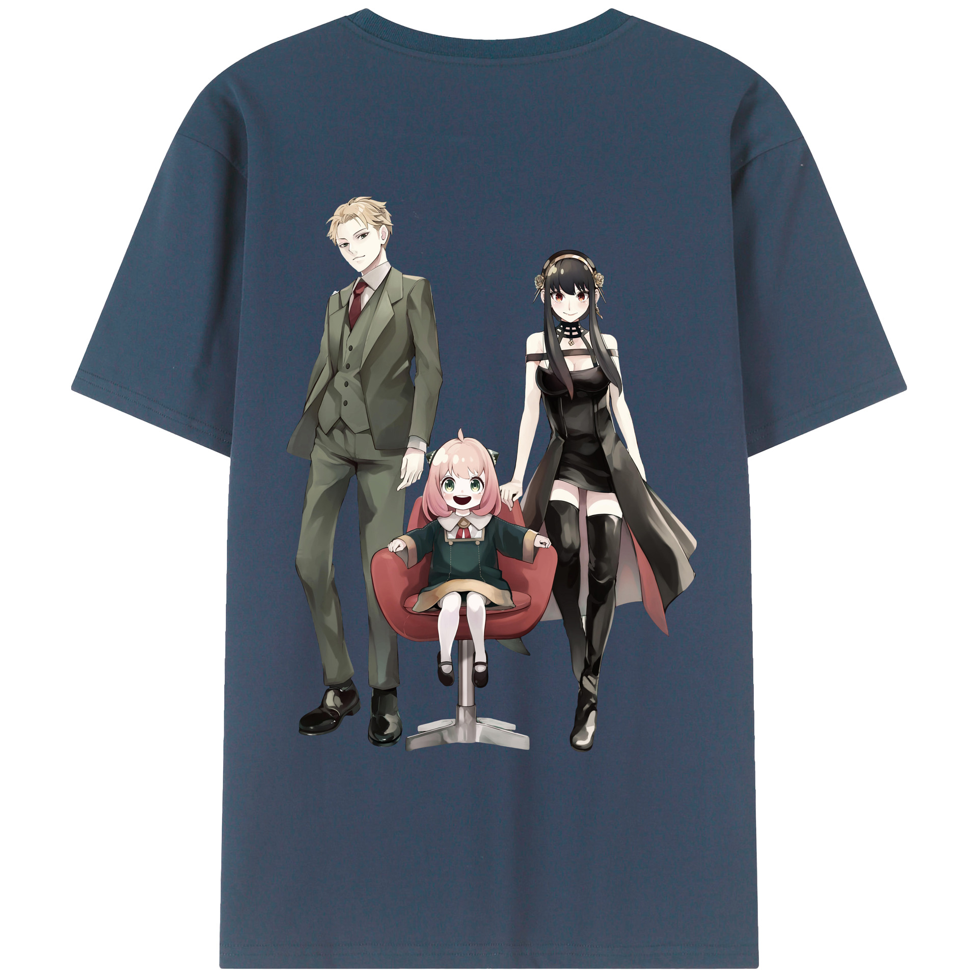 （画像用） SPY×FAMILY间谍家家酒 綿100％ メンズ半袖Tシャツ（バックプリント） 通気性