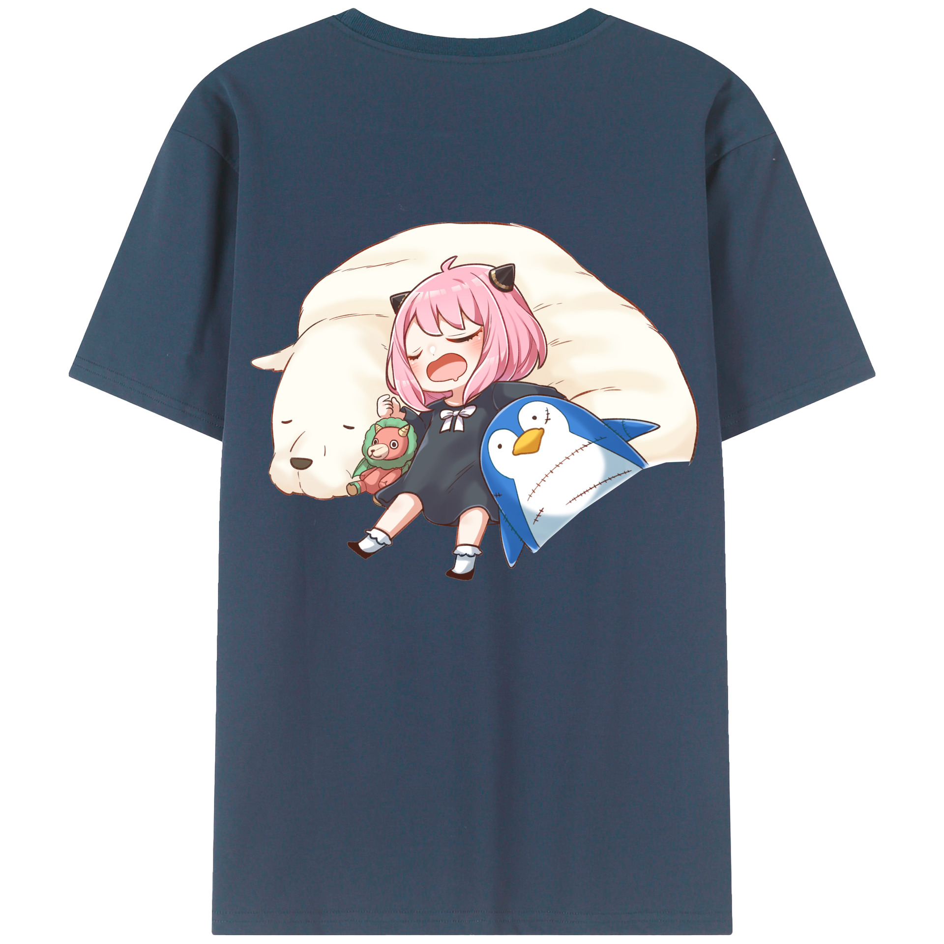 （画像用） SPY×FAMILY间谍家家酒 綿100％ メンズ半袖Tシャツ（バックプリント） 通気性