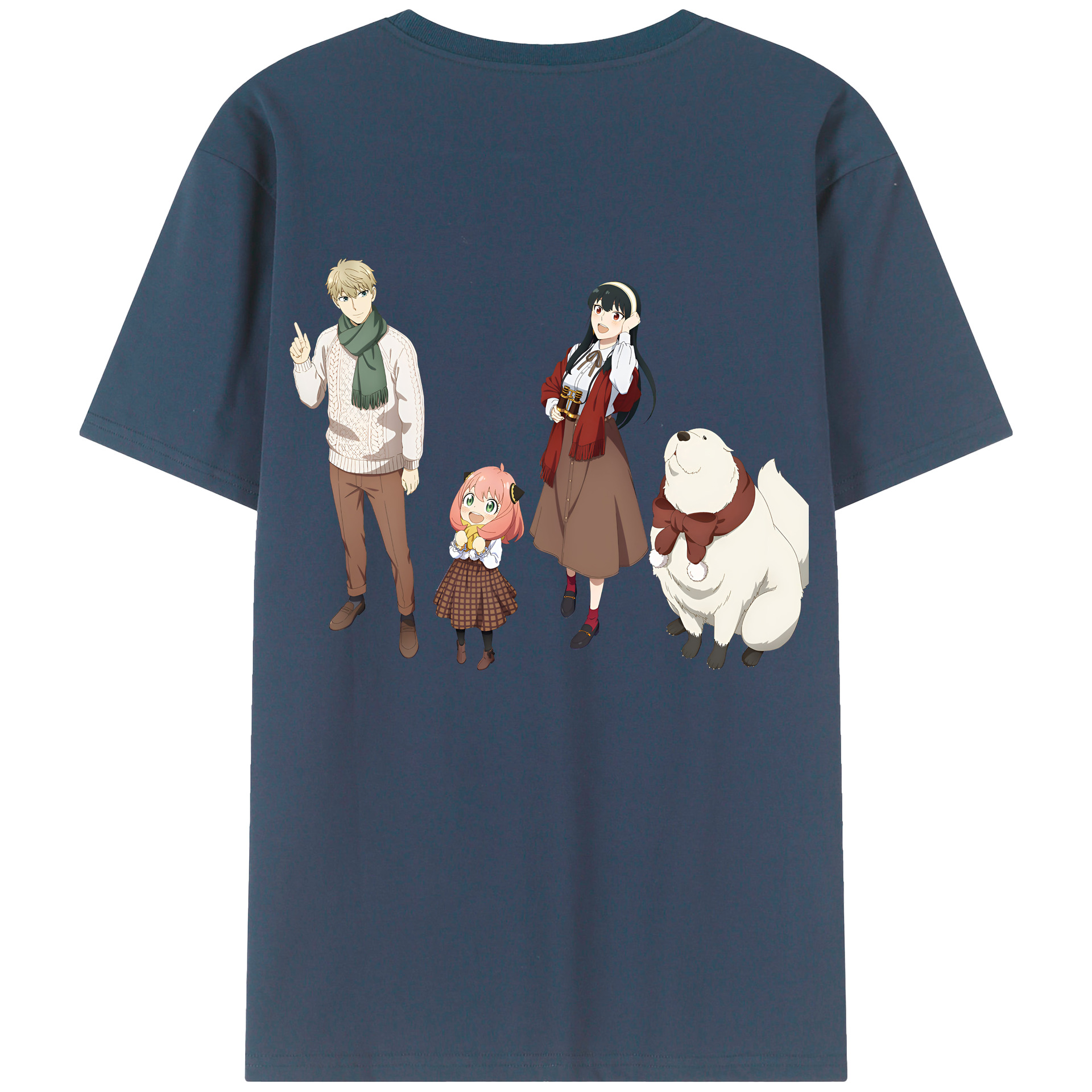 （画像用） SPY×FAMILY间谍家家酒 綿100％ メンズ半袖Tシャツ（バックプリント） 通気性