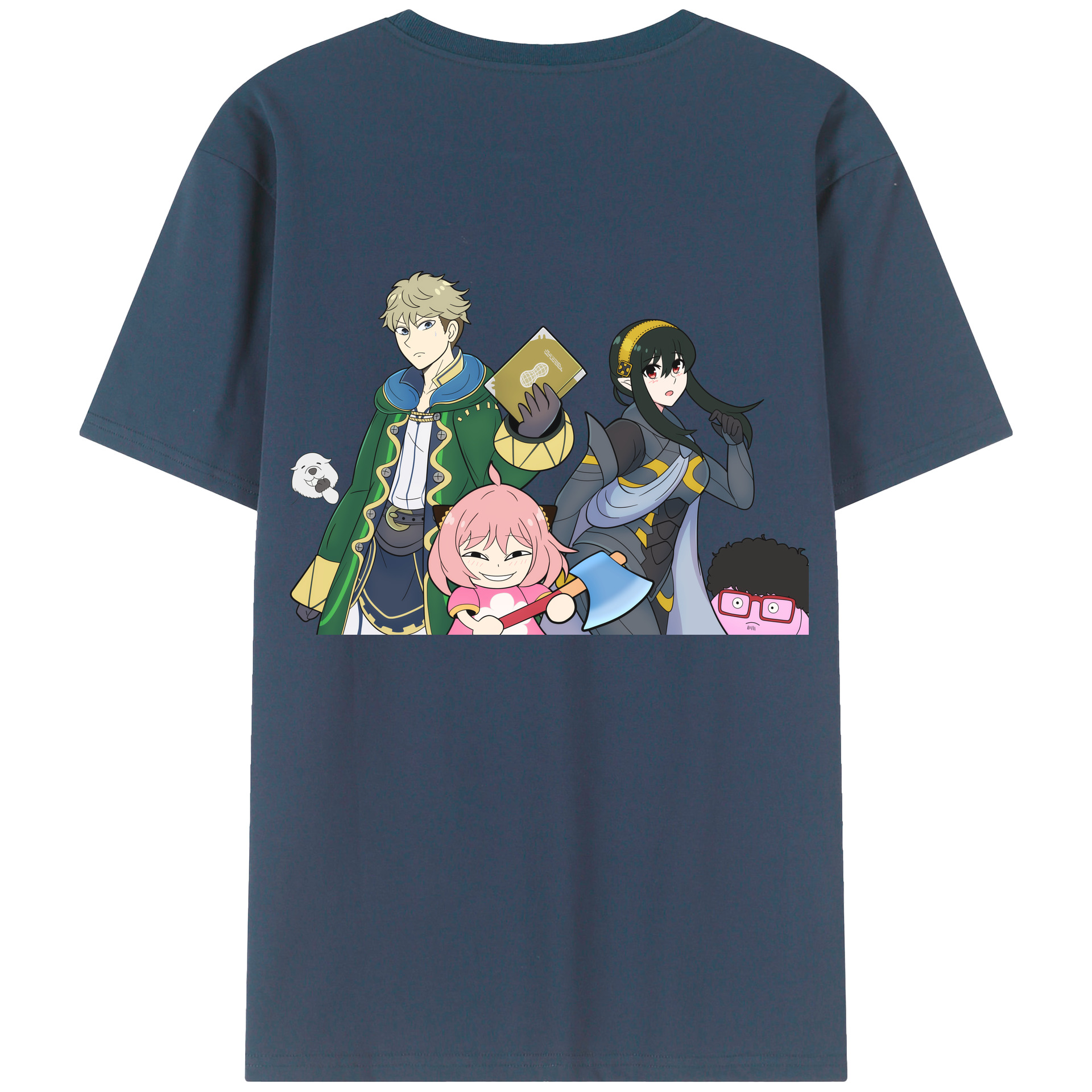 （画像用） SPY×FAMILY间谍家家酒 綿100％ メンズ半袖Tシャツ（バックプリント） 通気性