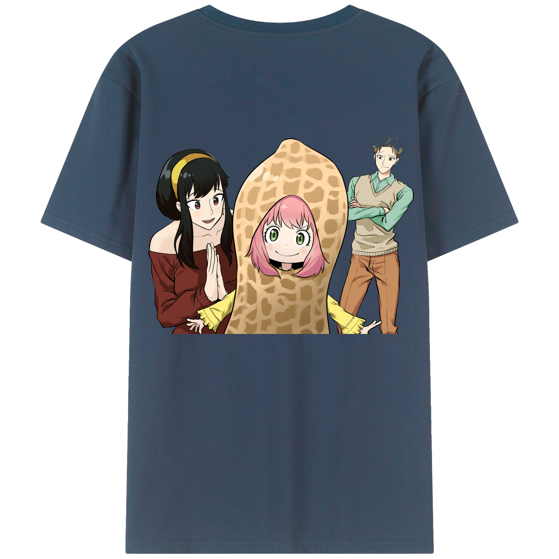 （画像用） SPY×FAMILY间谍家家酒 綿100％ メンズ半袖Tシャツ（バックプリント） 通気性