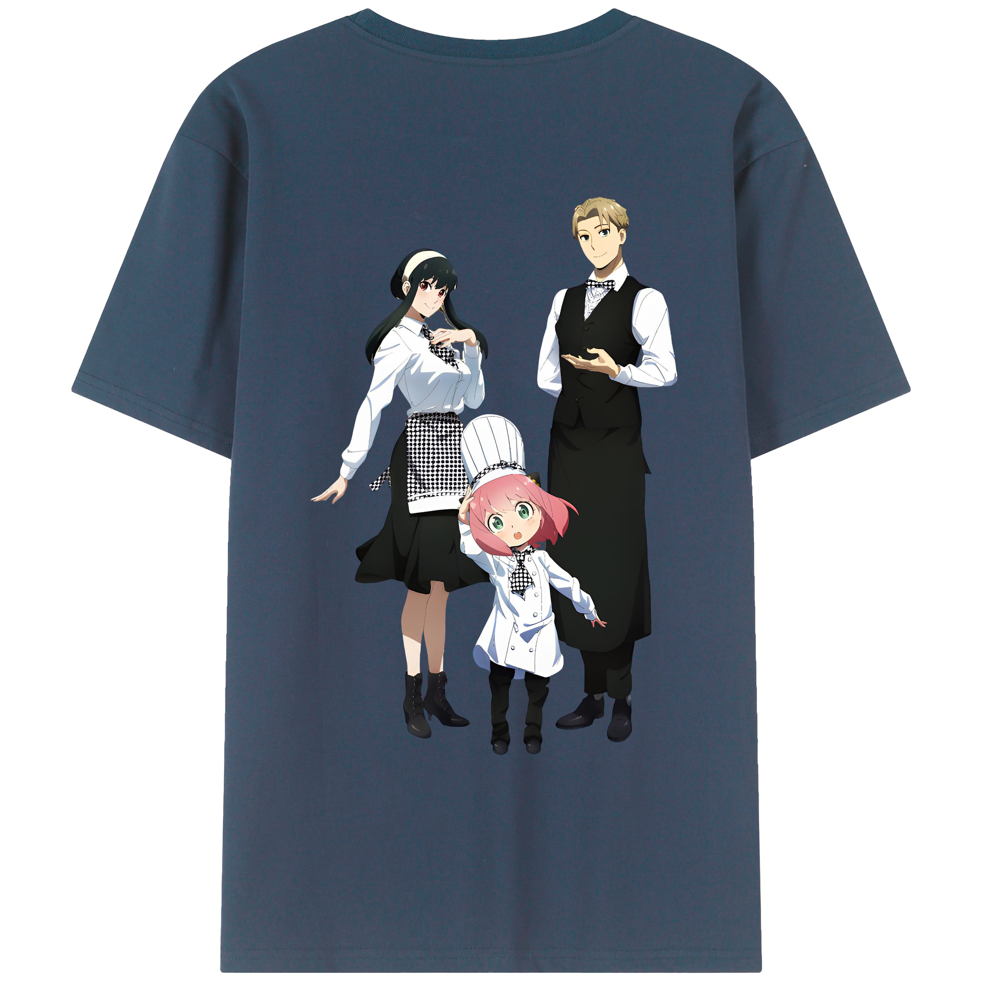 （画像用） SPY×FAMILY间谍家家酒 綿100％ メンズ半袖Tシャツ（バックプリント） 通気性