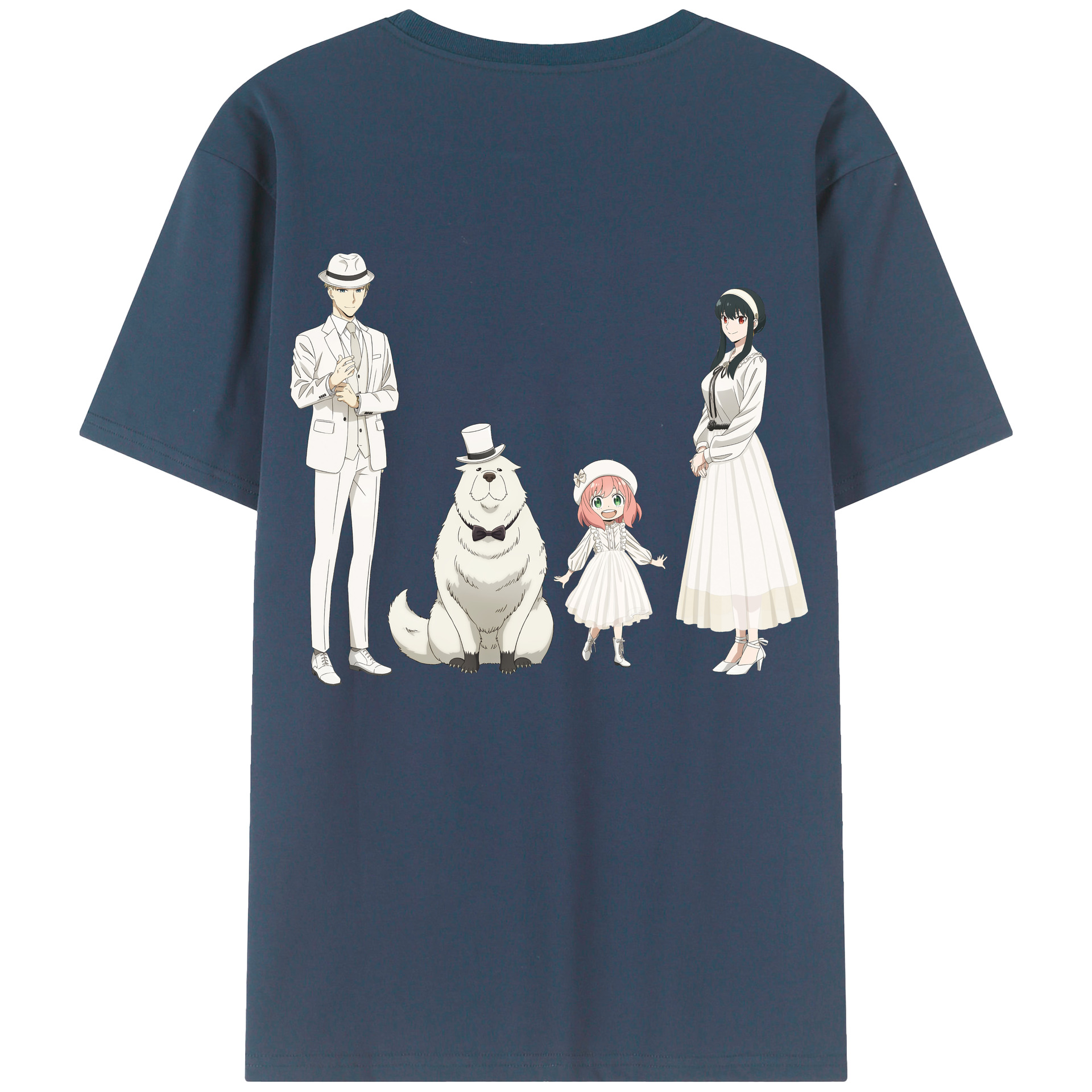 （画像用） SPY×FAMILY间谍家家酒 綿100％ メンズ半袖Tシャツ（バックプリント） 通気性
