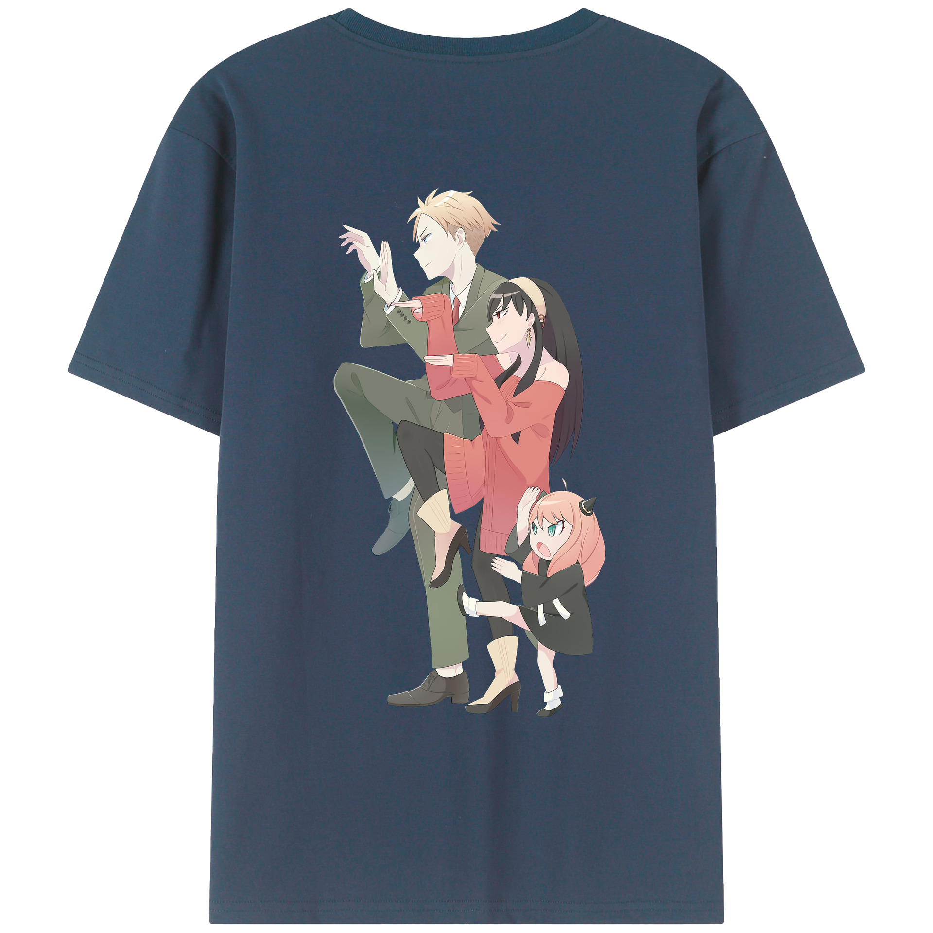 （画像用） SPY×FAMILY间谍家家酒 綿100％ メンズ半袖Tシャツ（バックプリント） 通気性