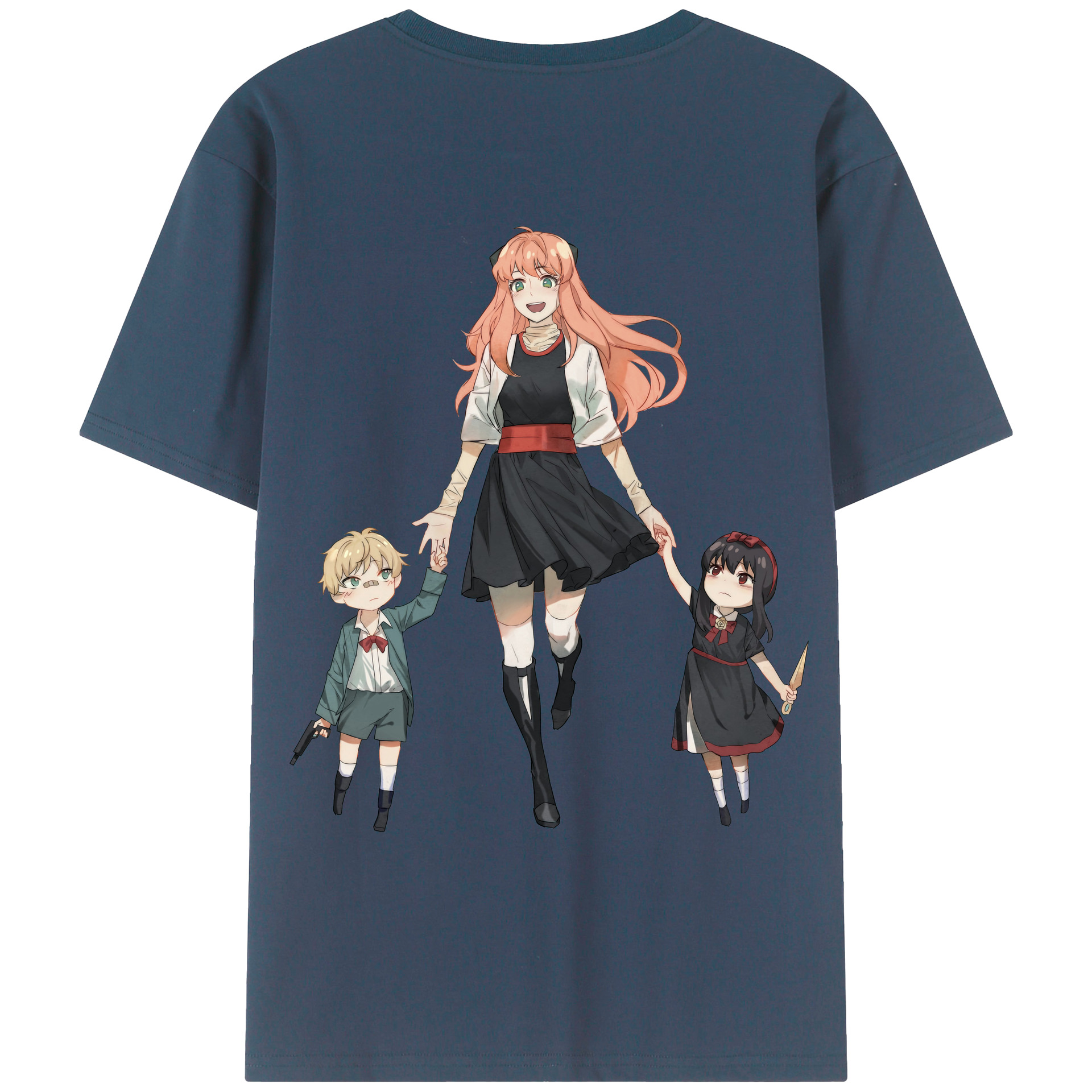 （画像用） SPY×FAMILY间谍家家酒 綿100％ メンズ半袖Tシャツ（バックプリント） 通気性