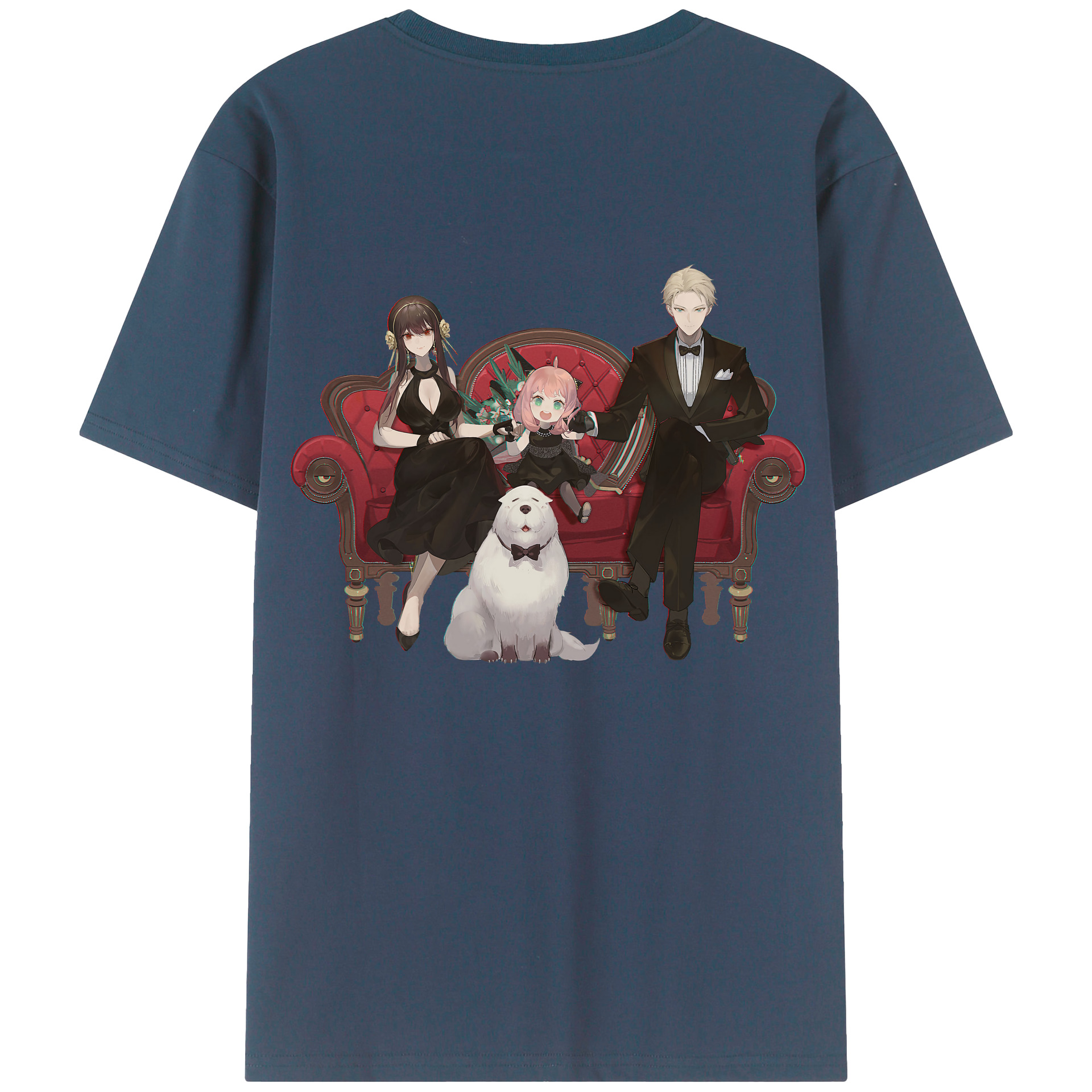 （画像用） SPY×FAMILY间谍家家酒 綿100％ メンズ半袖Tシャツ（バックプリント） 通気性