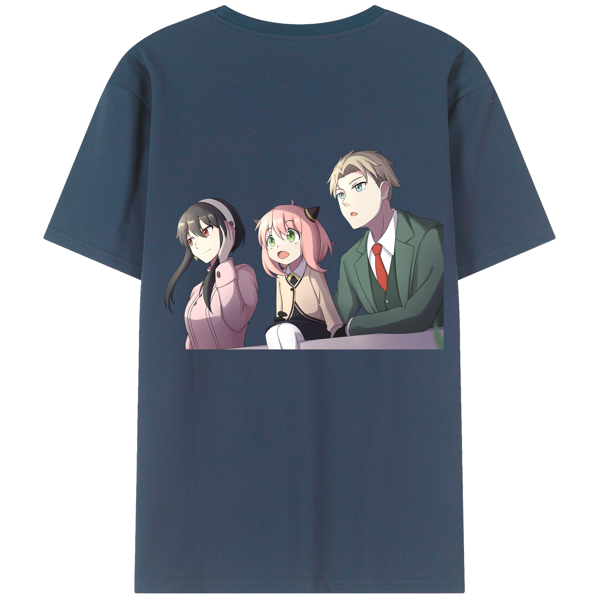 （画像用） SPY×FAMILY间谍家家酒 綿100％ メンズ半袖Tシャツ（バックプリント） 通気性