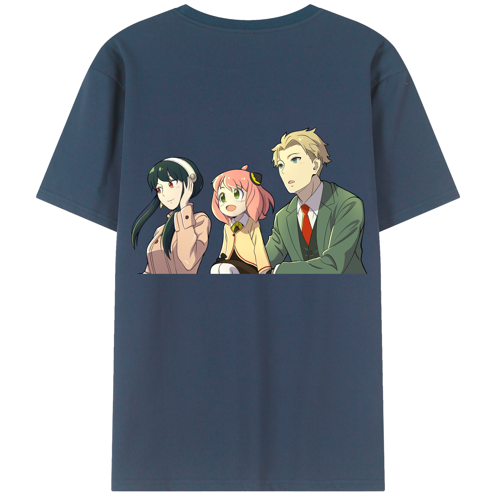 （画像用） SPY×FAMILY间谍家家酒 綿100％ メンズ半袖Tシャツ（バックプリント） 通気性