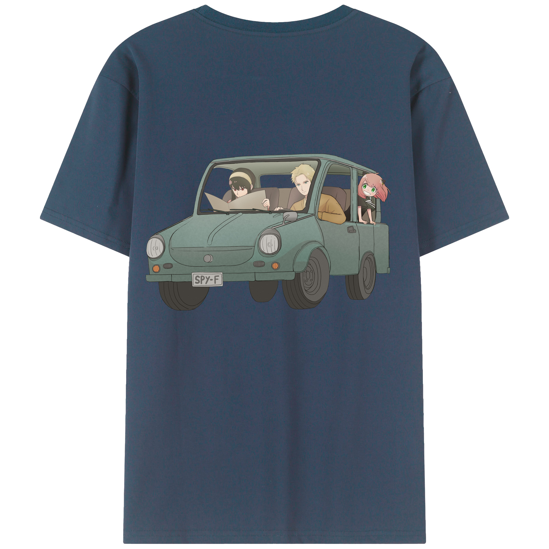 （画像用） SPY×FAMILY间谍家家酒 綿100％ メンズ半袖Tシャツ（バックプリント） 通気性